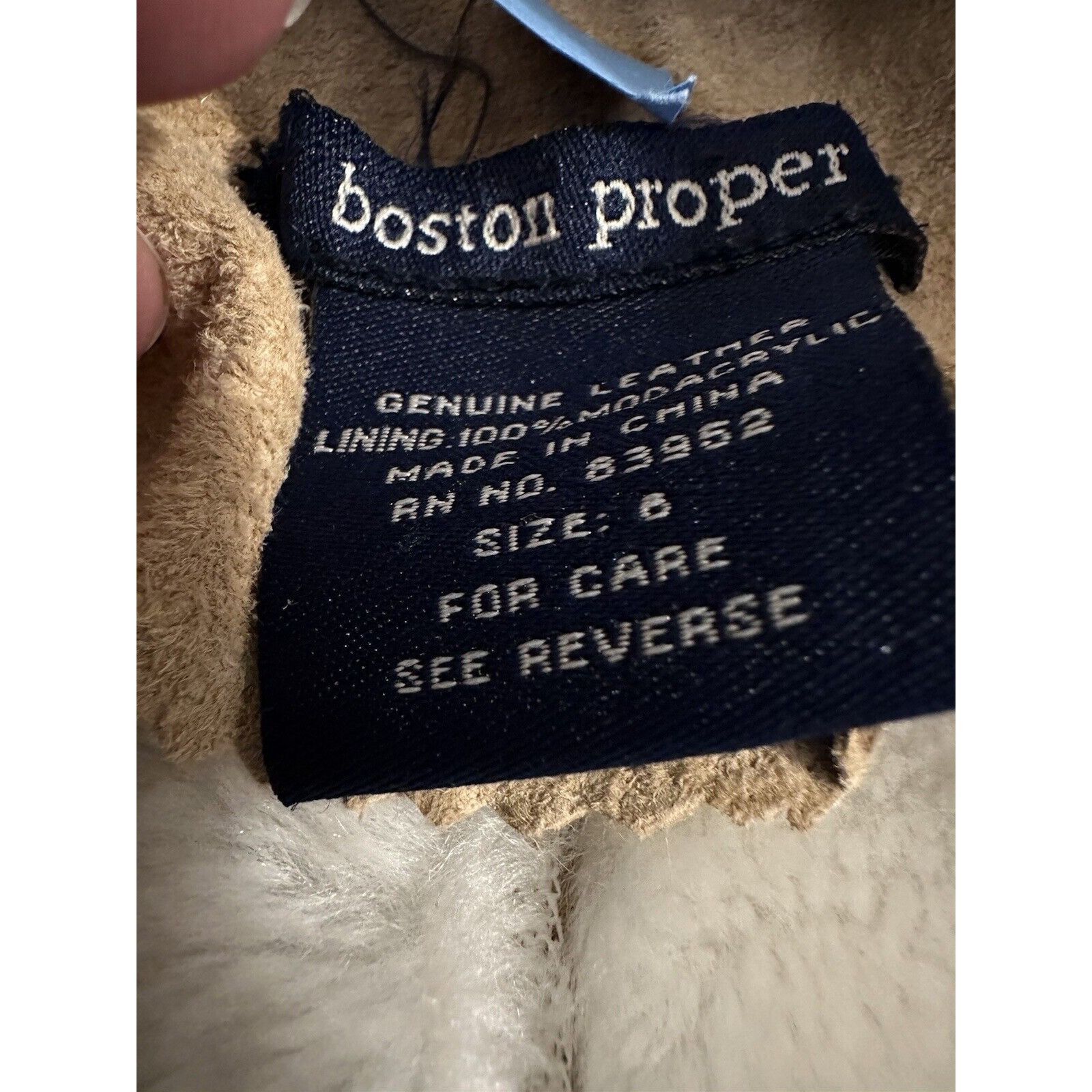 Boston Proper Vtg Penny Lane Y2K Leather Boston Proper Faux Sherpa Womans Size M / US 6-8 / IT 42-44 - 15 Thumbnail
