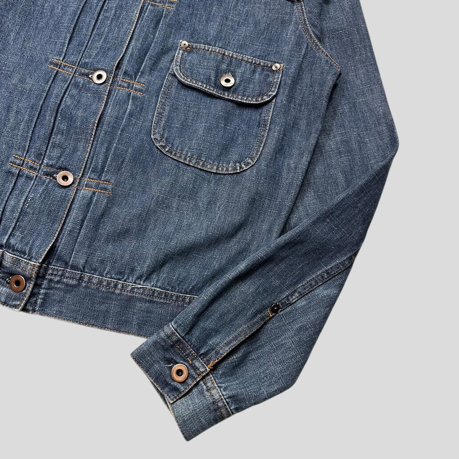 Miu Miu Miu Miu 2001 Runway Denim Fiammoto Pleated Work Jacket - S/M Size US M / EU 48-50 / 2 - 8 Thumbnail