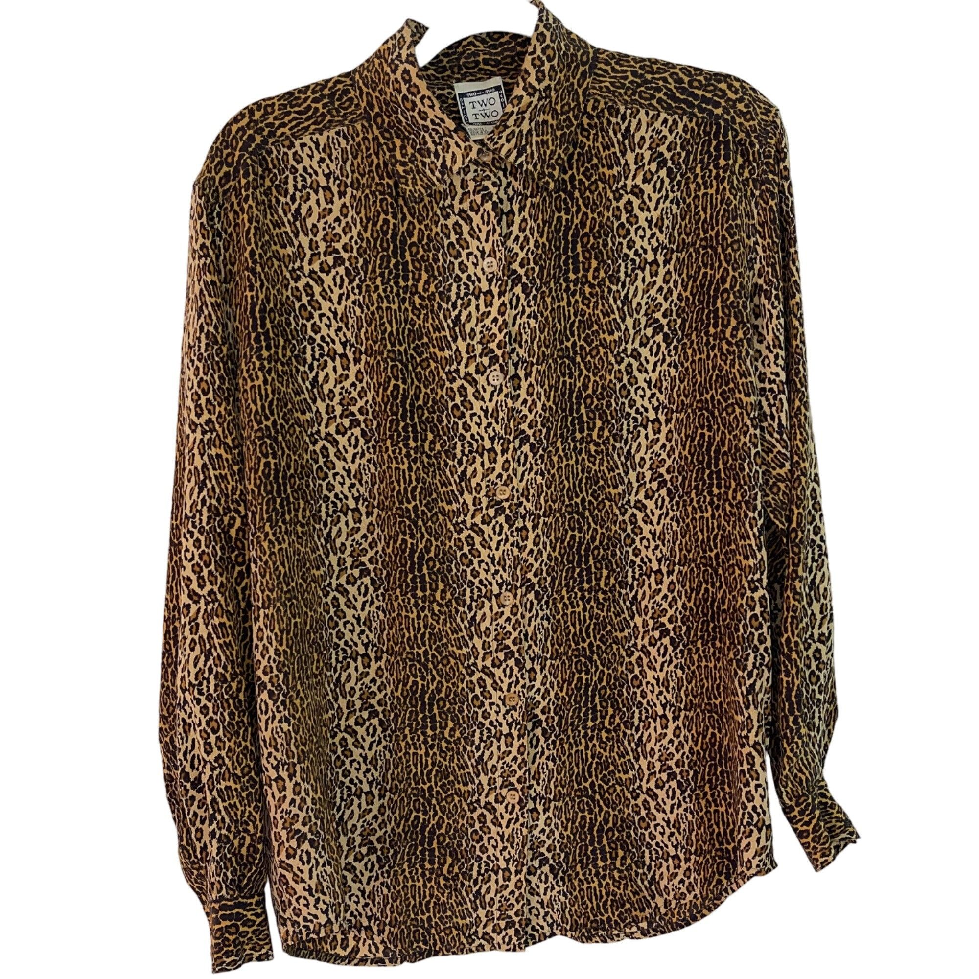 Vintage Two Two Vintage Womens Blouse Size Medium Brown Size M / US 6-8 / IT 42-44 - 1 Thumbnail