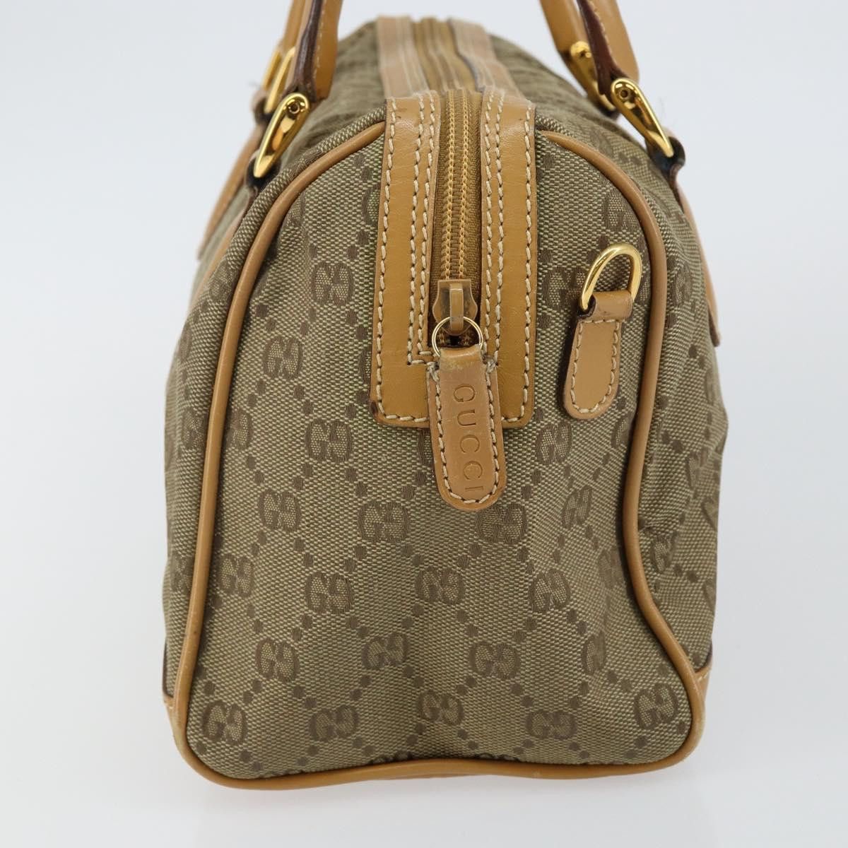 Gucci GUCCI GG Canvas Boston Bag Beige Gold Size ONE SIZE - 4 Thumbnail