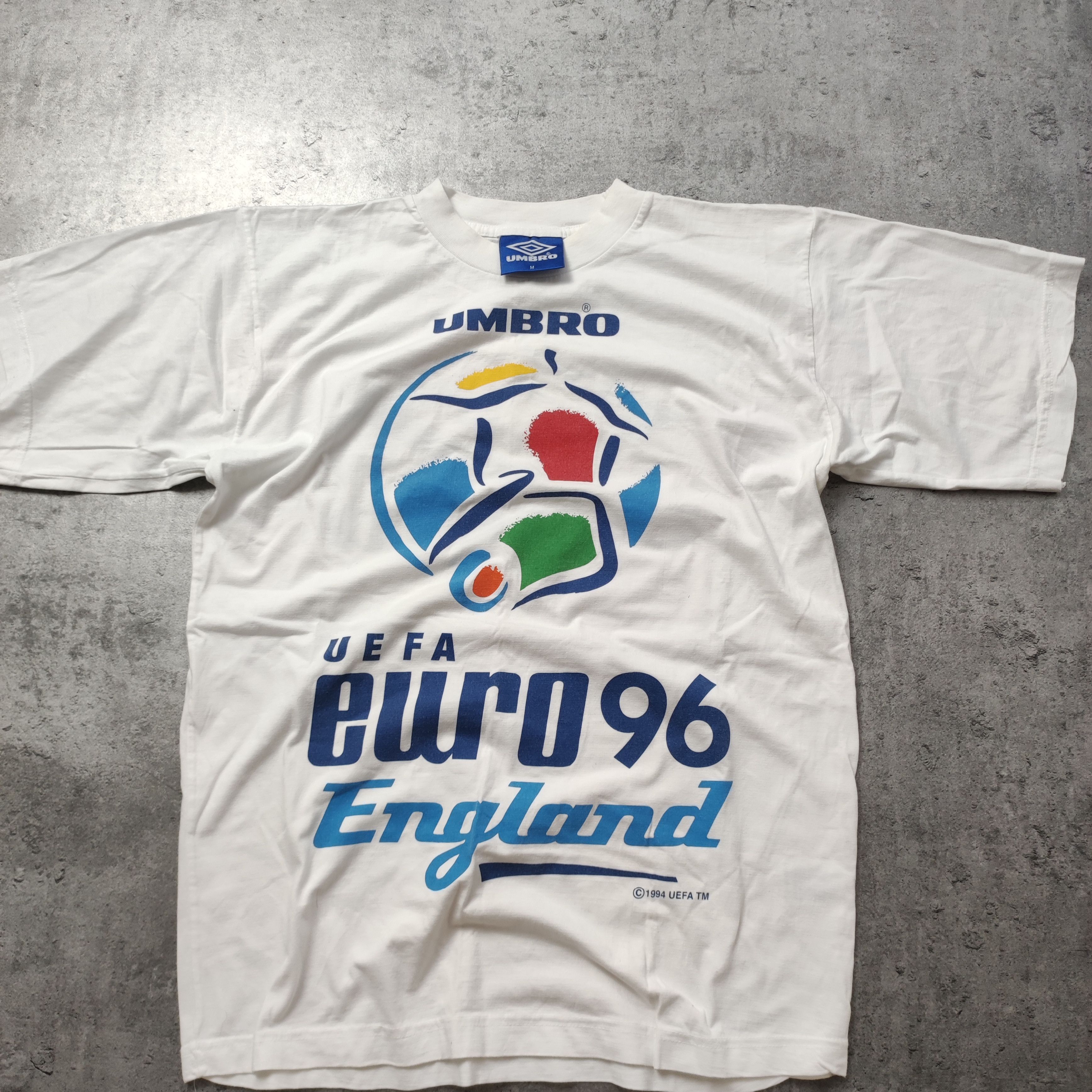Umbro × Vintage RARE 90s OG 1994 UEFA Euro 1996 England Umbro Promo Tee Size US M / EU 48-50 / 2 - 2 Thumbnail