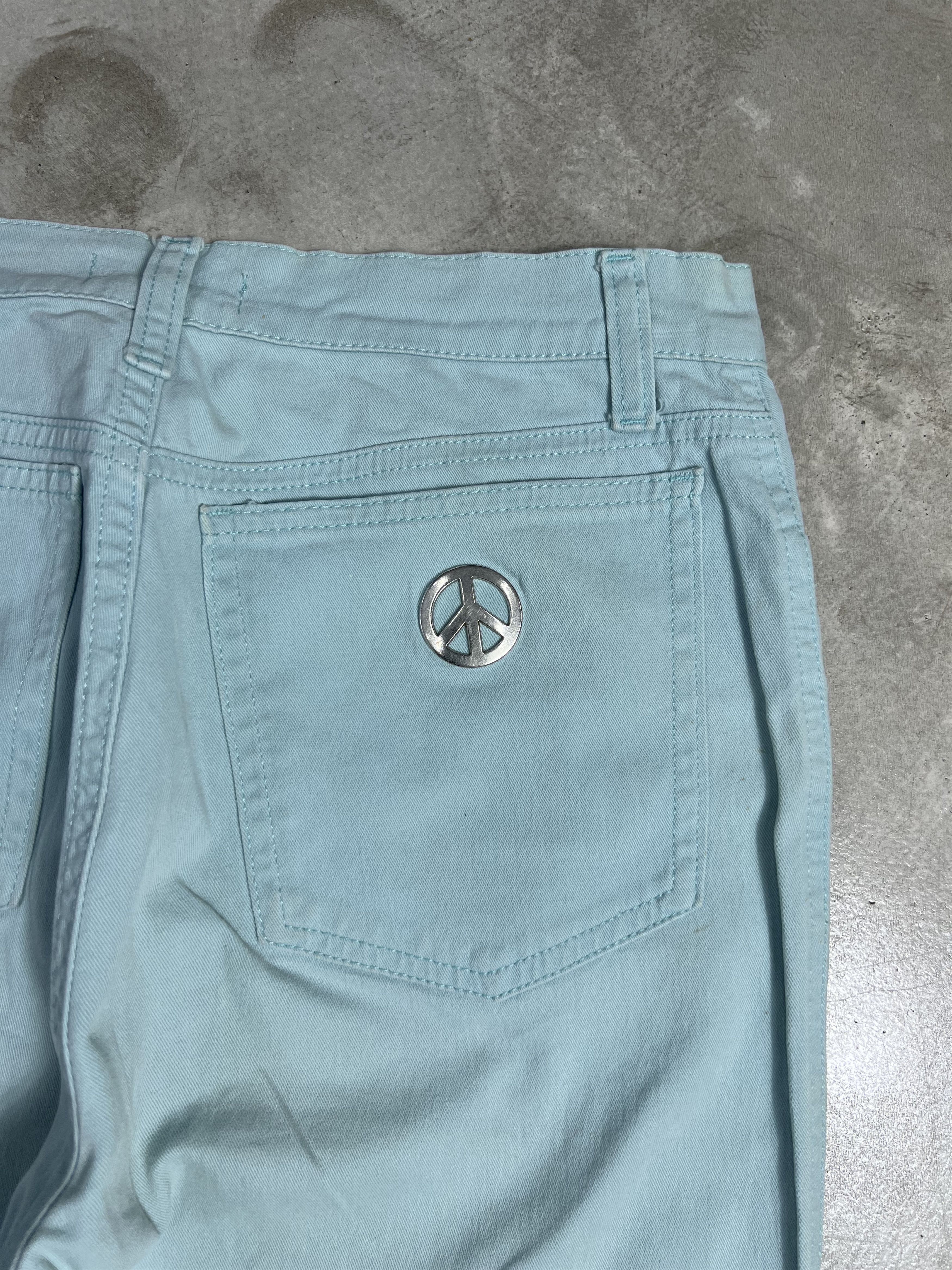 Moschino MOSCHINO Jeans Peace Light Sky Blue Denim GTMPT375 Size 26" / US 2 / IT 38 - 2 Thumbnail