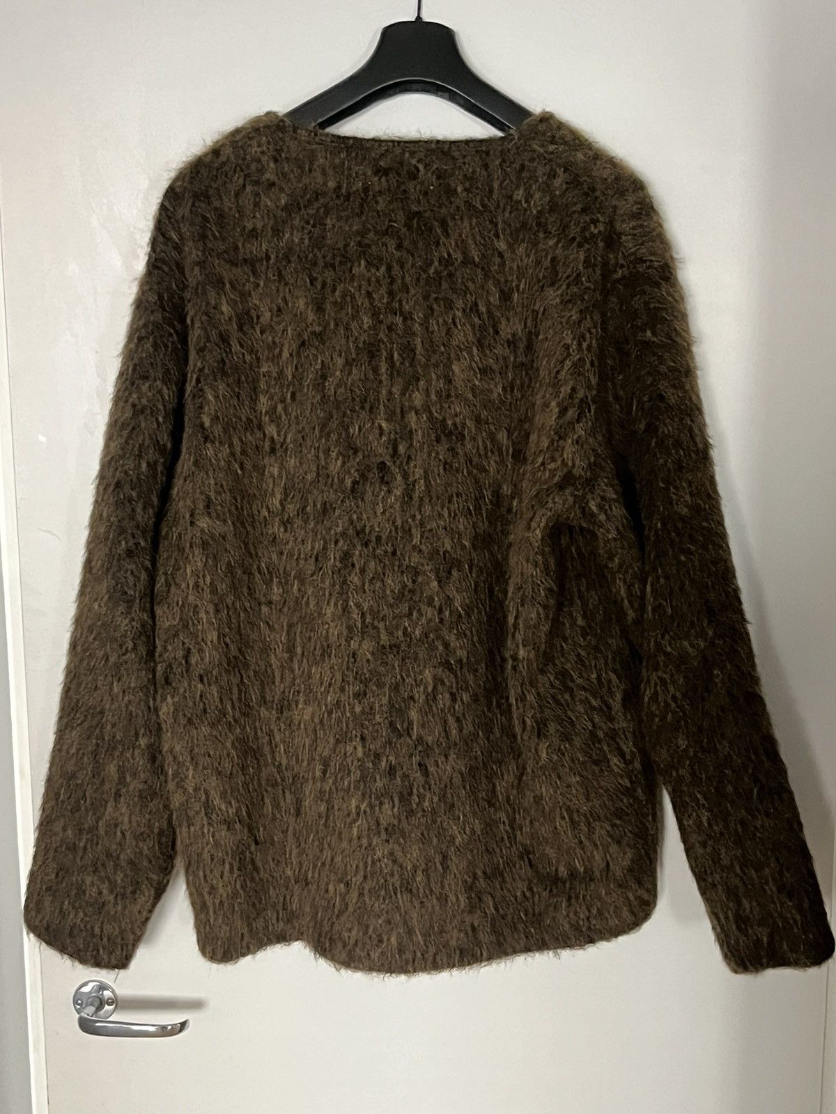 Our Legacy Our legacy Olive Melange Mohair Cardigan Size US M / EU 48-50 / 2 - 2 Thumbnail