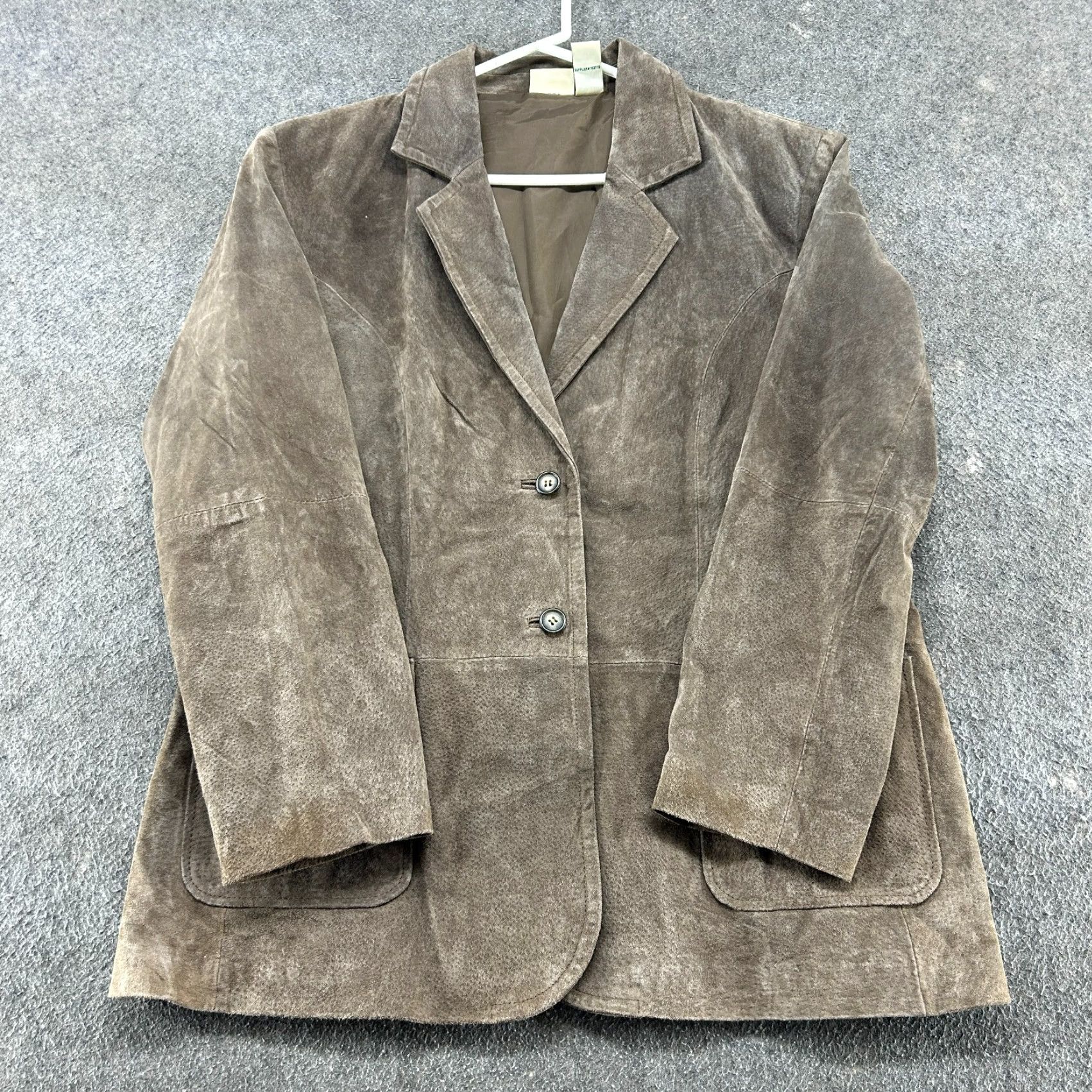 Vintage VINTAGE St John's Bay Leather Jacket Womens XL Brown Chore Barn Genuine Suede 90s Size XL / US 12-14 / IT 48-50 - 2 Thumbnail
