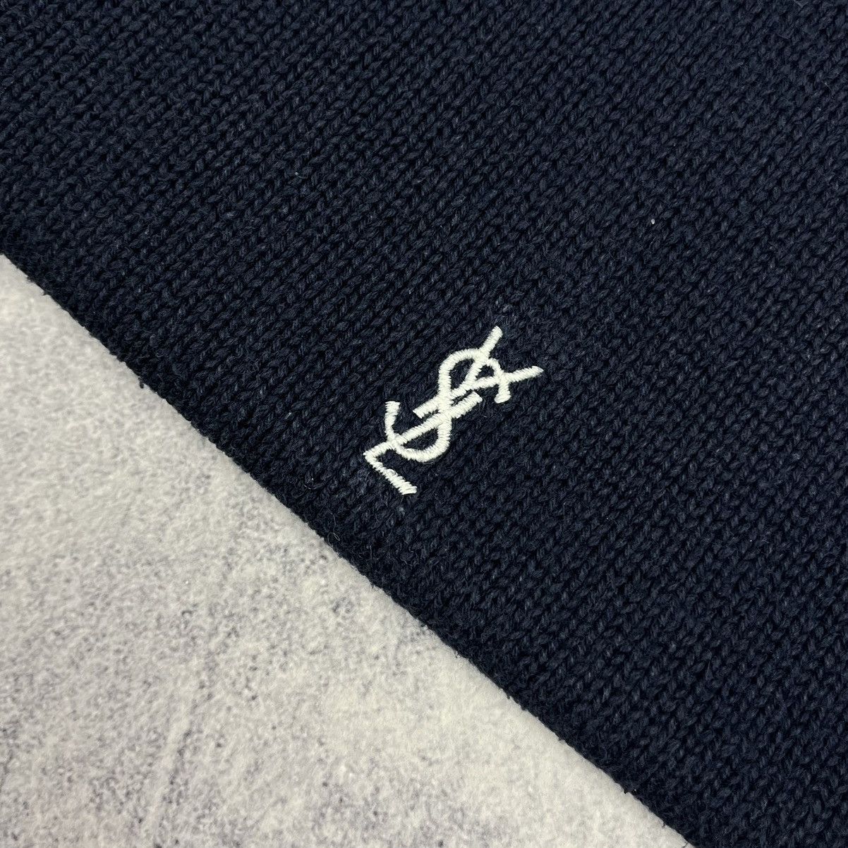 Vintage Vintage Yves Saint Laurent YSL Full Zip Knitted Sweater 90’s Size US XL / EU 56 / 4 - 4 Thumbnail