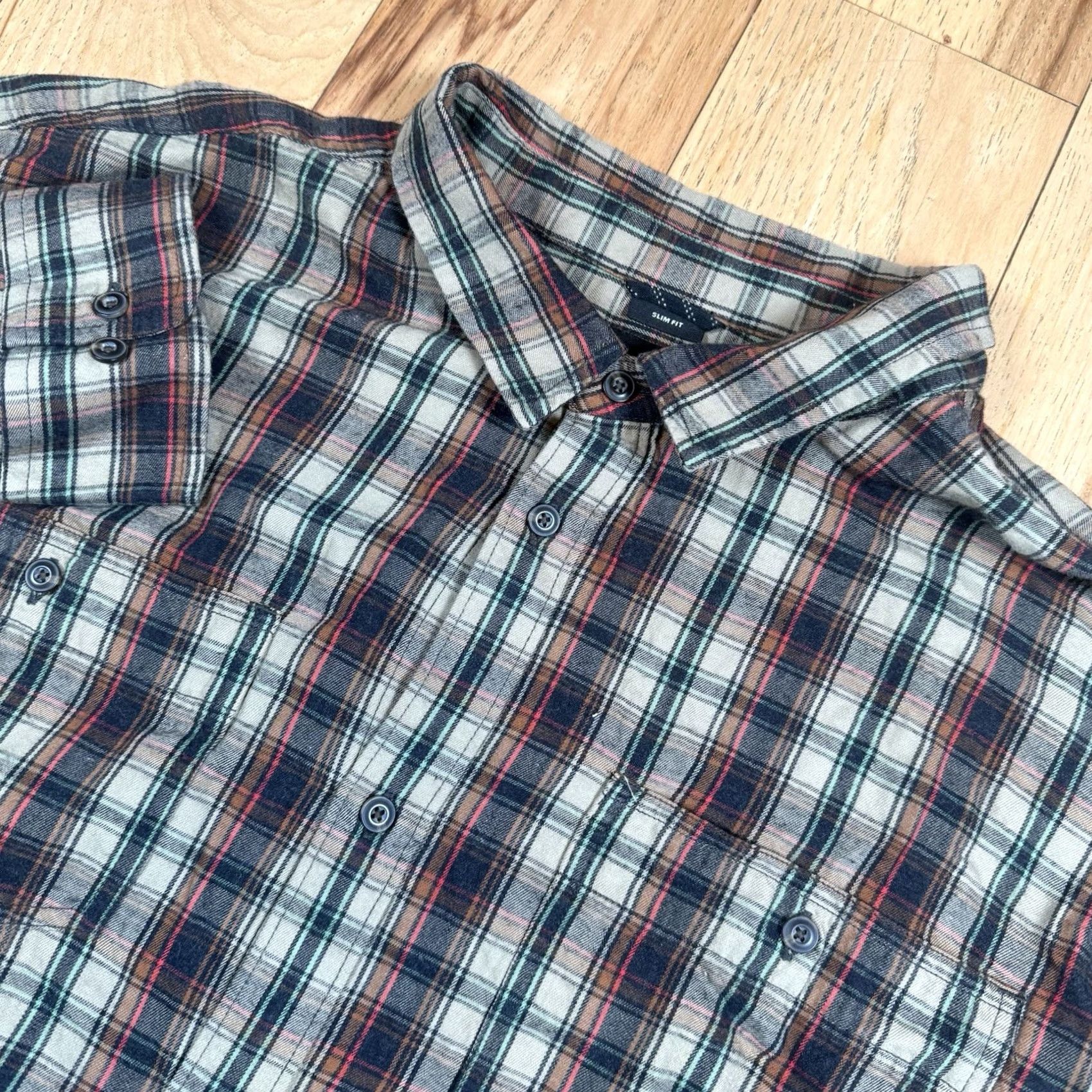 Prana Prana Shirt Mens XXL Slim Fit Flannel Button Long Sleeve Plaid Lightweight Multicolor Size US XXL / EU 58 / 5 - 2 Thumbnail