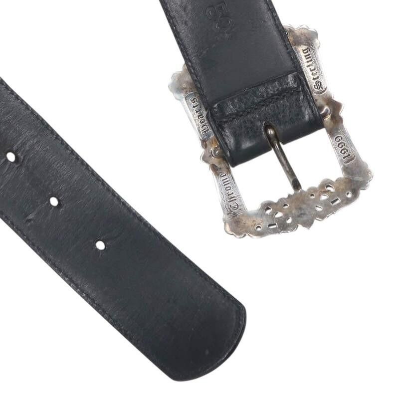 Chrome Hearts 30inch Chrome Hearts Classic Filigree Buckle Leather Belt Size ONE SIZE - 5 Thumbnail