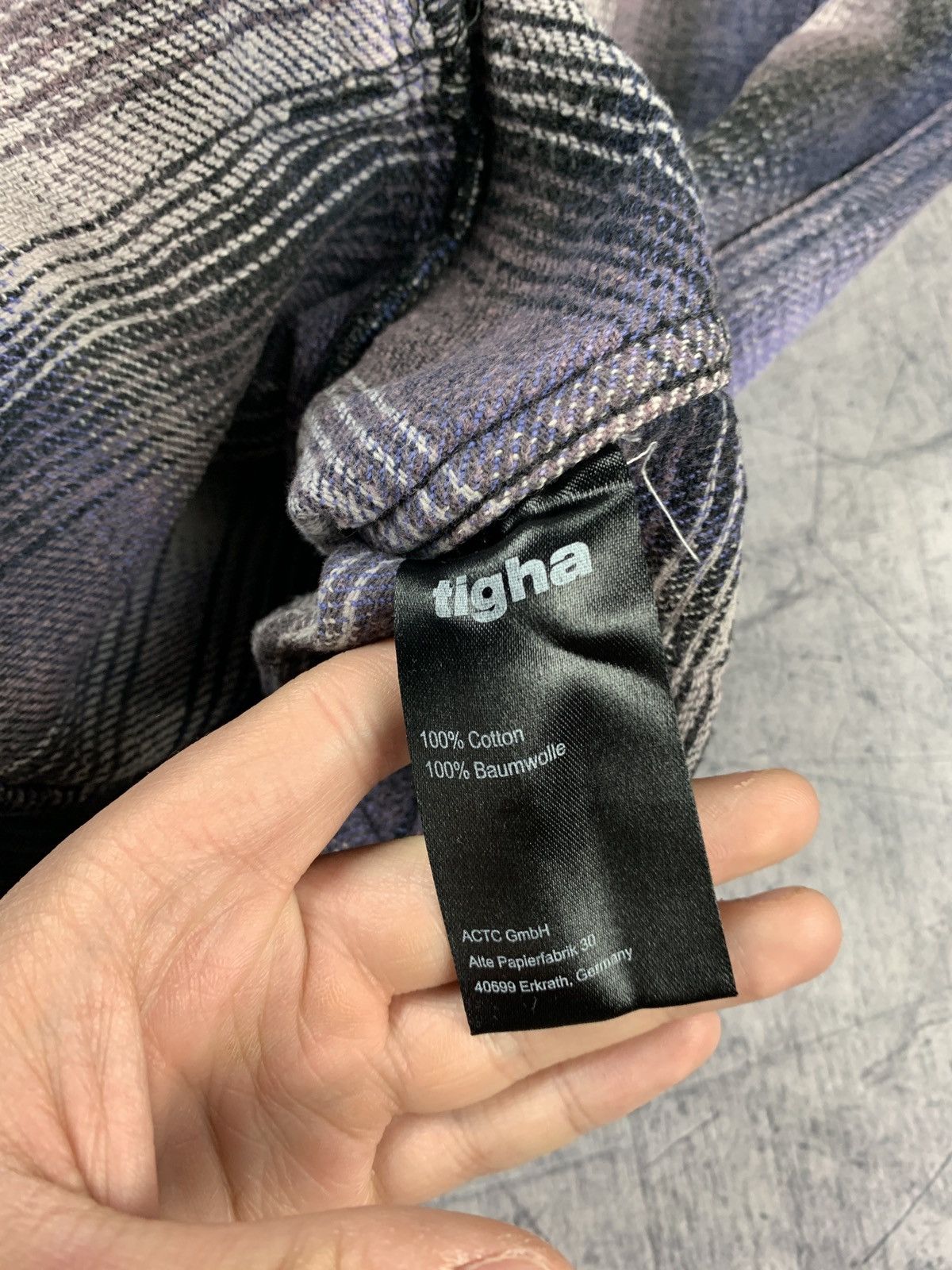 tigha TIGHA FLANNEL OVERSHOT SHIRT PURPLE HEAVY WEIGHT LUXURY TOP Size US S / EU 44-46 / 1 - 8 Thumbnail