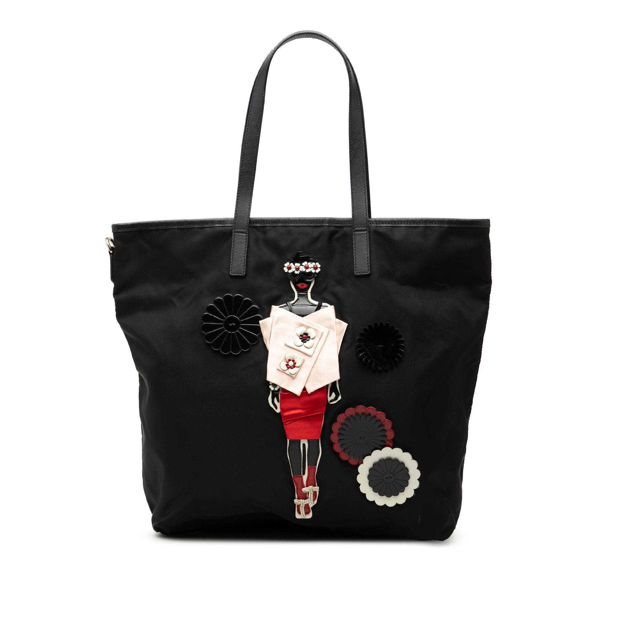 Prada Prada Saffiano Trimmed Tessuto Applique Tote Size ONE SIZE - 1 Thumbnail