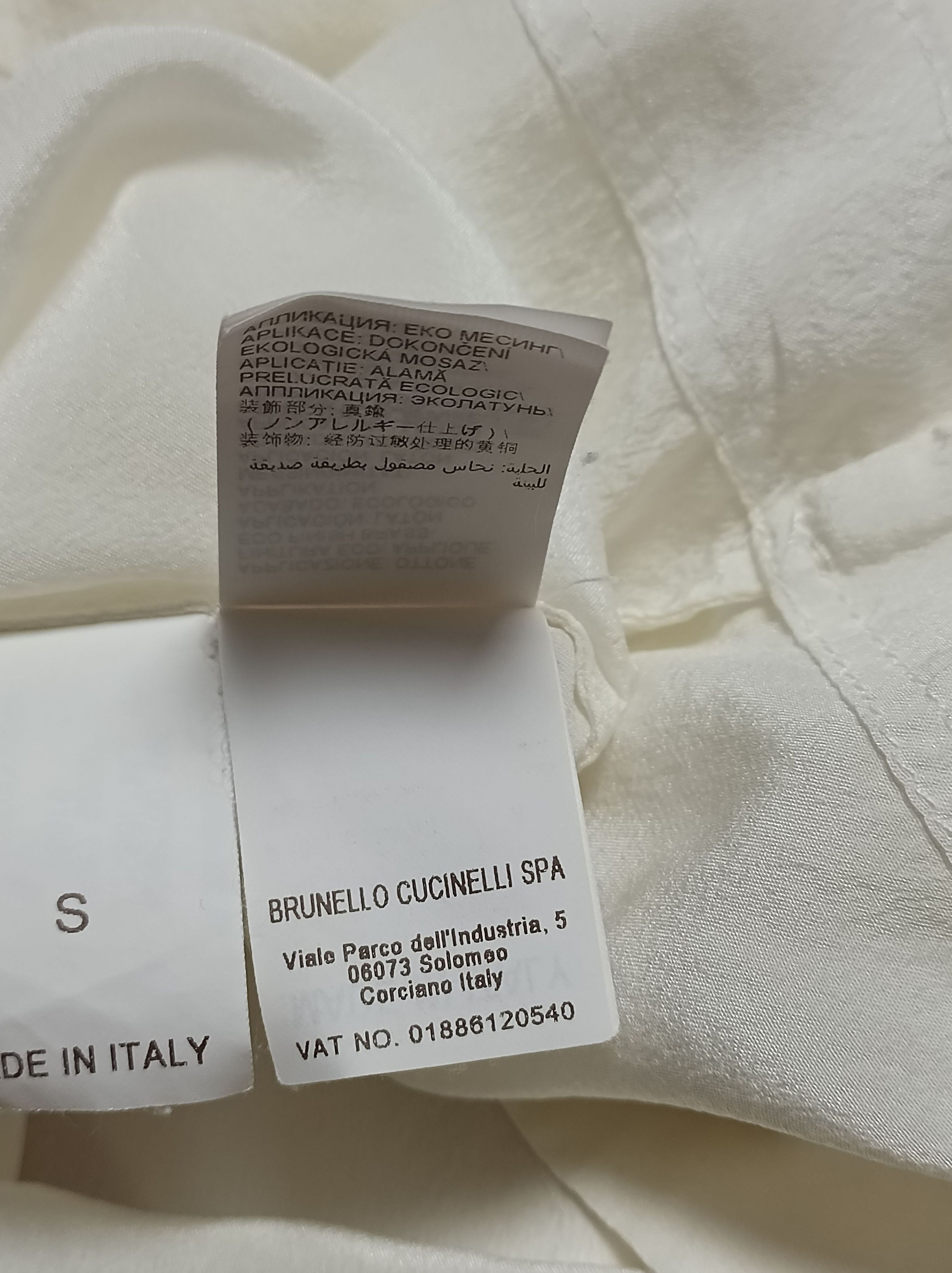 Brunello Cucinelli Brunello Cucinelli Silk White Shirt Blouse Size S Size S / US 4 / IT 40 - 15 Thumbnail