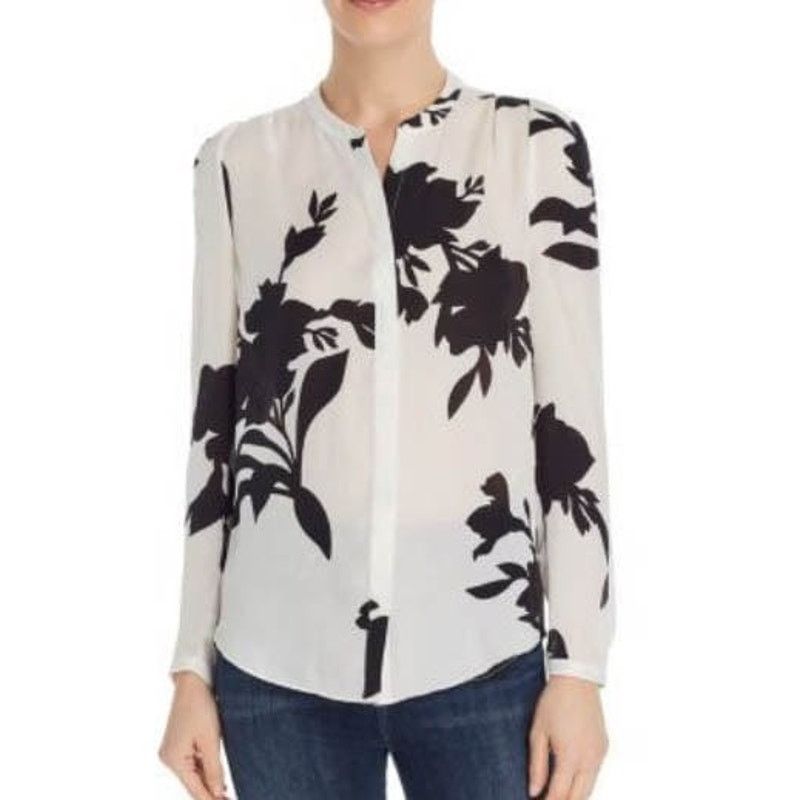Joie Joie KAYVAN floral silk blouse in Porcelain size Small Size S / US 4 / IT 40 - 1 Thumbnail