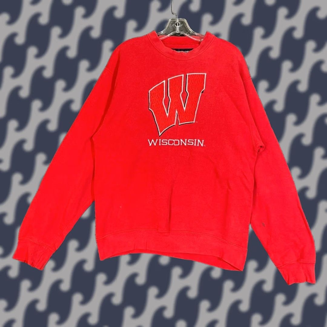 Jansport VINTAGE JanSport Wisconsin Badgers Crewneck Sweatshirt Red College Medium Mens Size US M / EU 48-50 / 2 - 1 Thumbnail