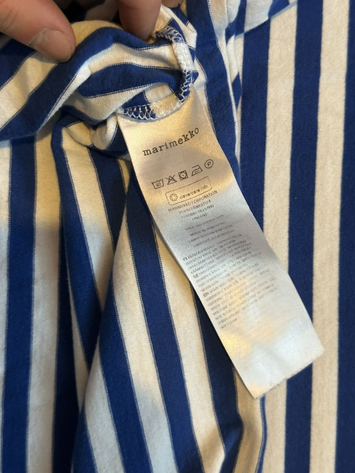 Marimekko Marimekko Blue White Stripe Long Sleeve Size US M / EU 48-50 / 2 - 4 Thumbnail