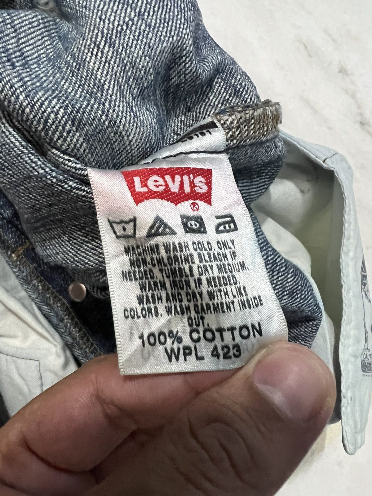 Levi's × Levi's Vintage Clothing 💥Rare 90’s style Levis 501 Kurt Corbain Distress Washed Jean Size US 31 - 20 Thumbnail