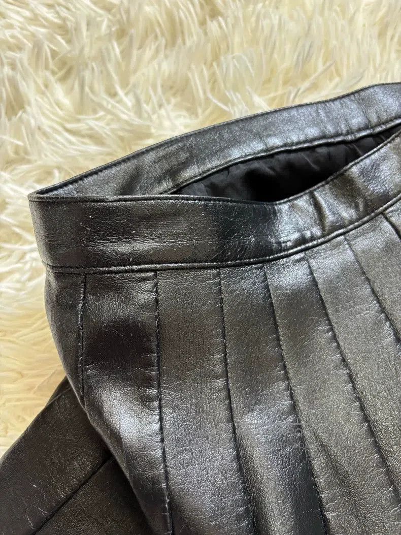 Comme des Garcons Comme Des Garcons size S Pleated skirt, leather skirt Size 23" - 5 Thumbnail