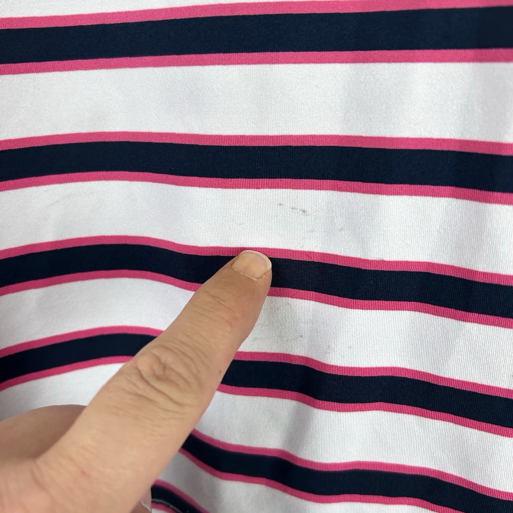 Footjoy FootJoy FJ Golf Stretch Polo Pink Blue Striped Short Sleeve Shirt Mens Medium Size US M / EU 48-50 / 2 - 5 Thumbnail
