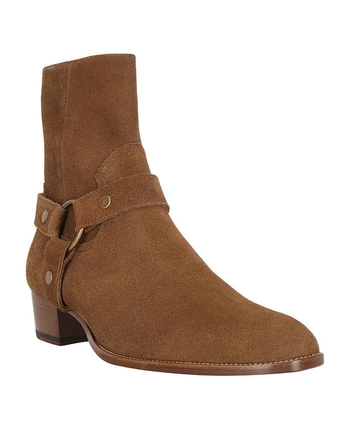 Saint Laurent Paris oc11z1125 Wyatt Harness Boots In Suede in Brown Size US 15 / EU 48 - 3 Thumbnail