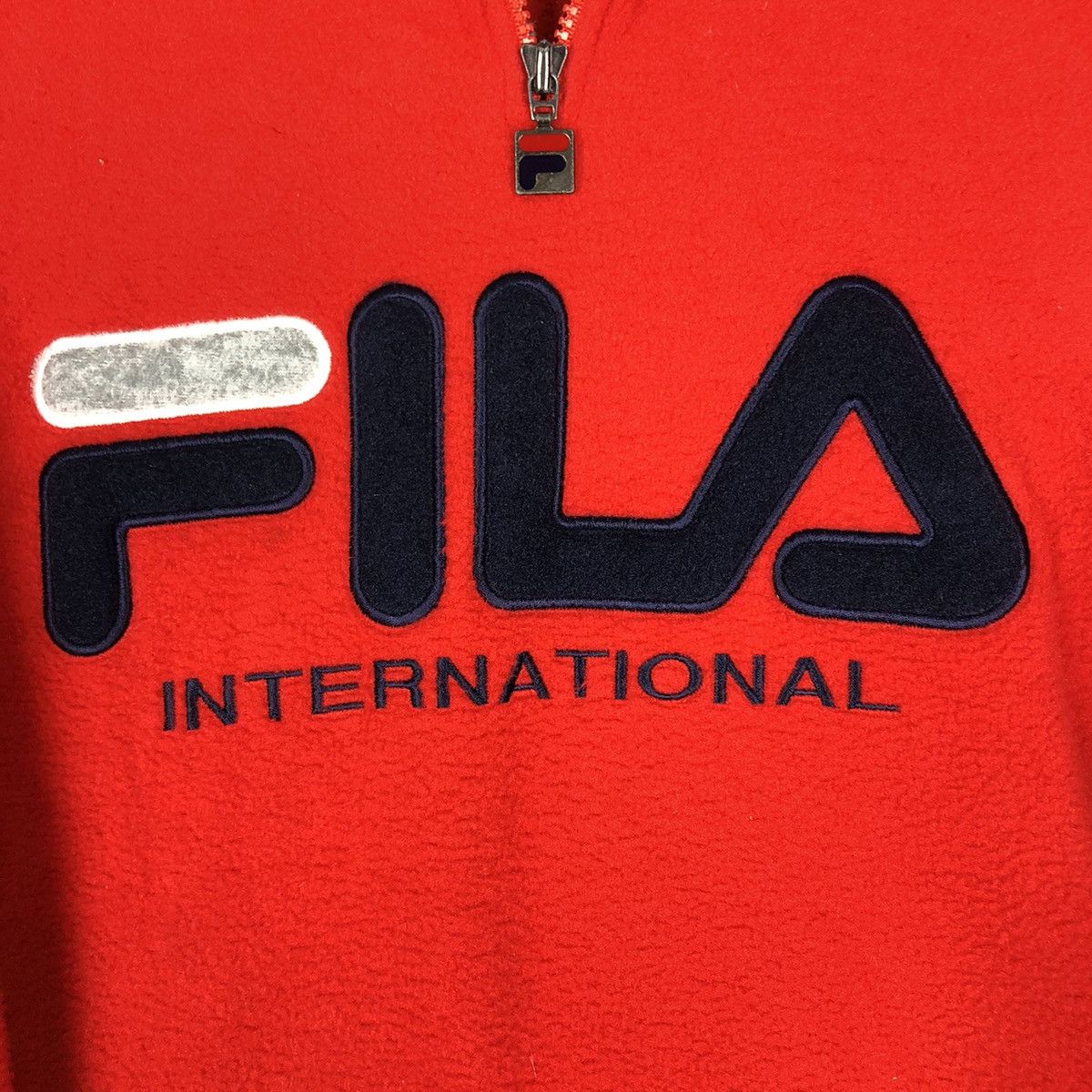 Japanese Brand 🔥Vtg Anorak Jacket Fleece Fila International Big Spell Out Size US XL / EU 56 / 4 - 13 Thumbnail