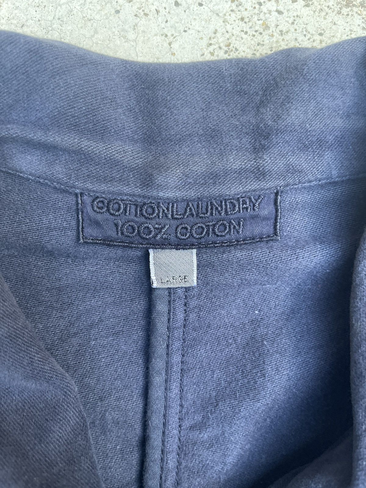Pink House × Vintage Cotton Laundry Made in France Cotton Work Jacket – Navy Blue Size US L / EU 52-54 / 3 - 3 Thumbnail