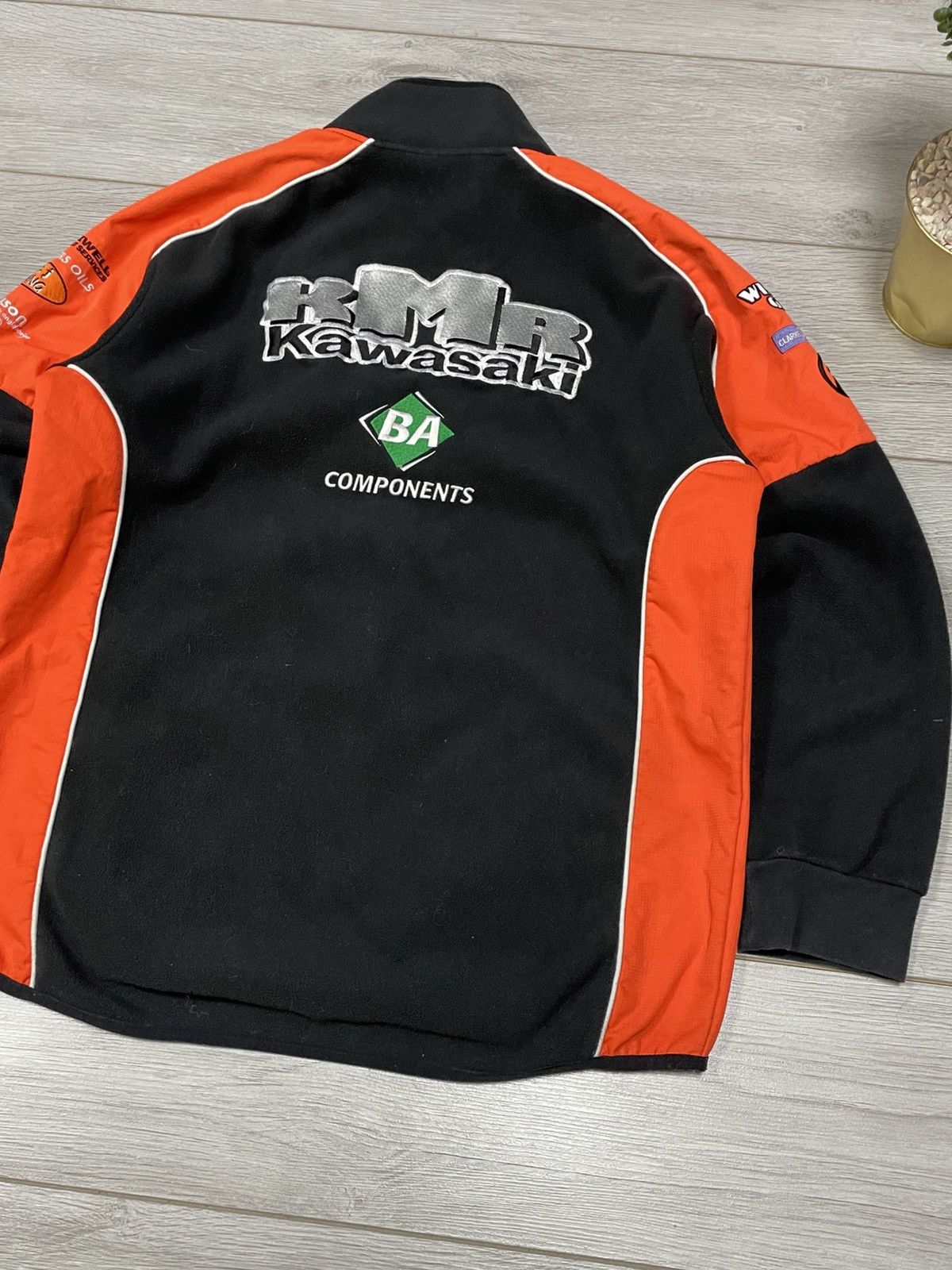 Japanese Brand × Vintage Kawasaki kMr vintage fleece zip jacket Size US L / EU 52-54 / 3 - 9 Thumbnail