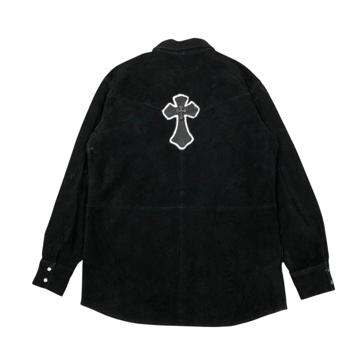 Japanese Brand 🔥RICH BLACK VINTAGE CHORE LEATHER JACKET CANTERBURY CROSS Size US M / EU 48-50 / 2 - 1 Thumbnail