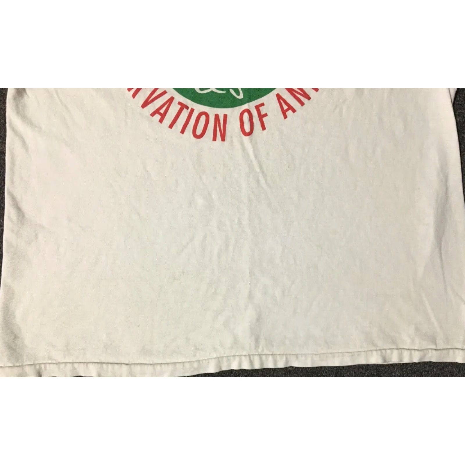 Vintage VINTAGE 90s Project For The Preservation Of Animals T-Shirt M White Distressed Grunge Hip Hop Pet Mascots Mens Size US M / EU 48-50 / 2 - 5 Thumbnail