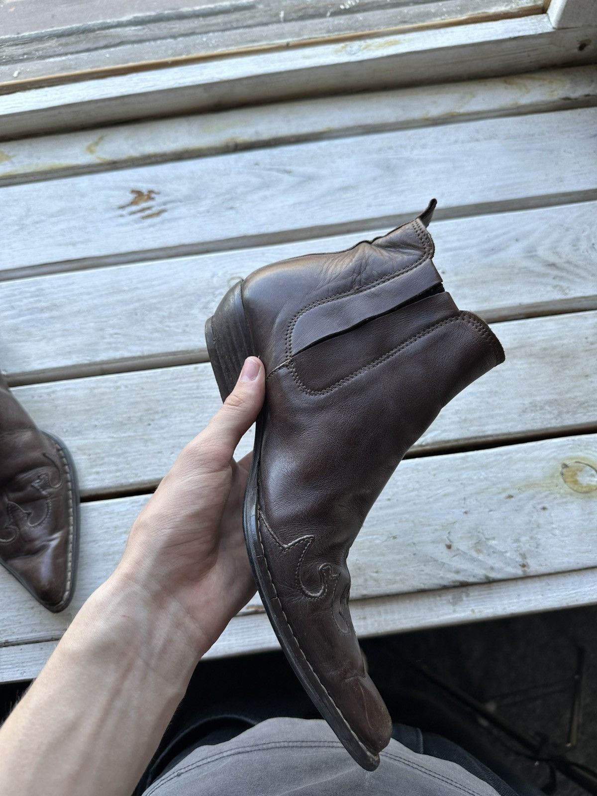 Other 🚨 WESTERN BROWN WOMEN Y2K BOOTS Y2K LEATHER SIZE 36 Size US 6 / IT 36 - 11 Thumbnail