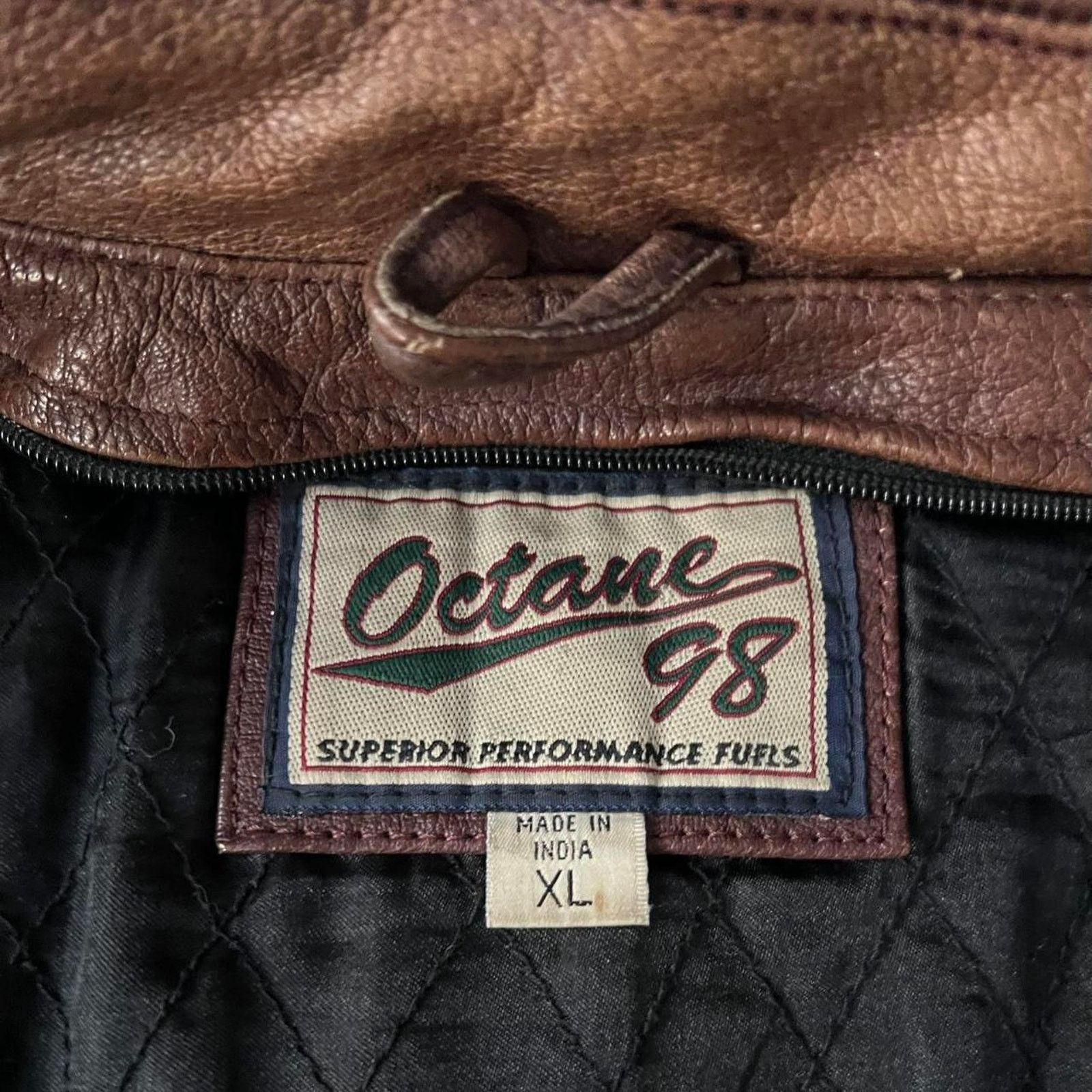 Other Brown leather varsity bomber jacket Size US XL / EU 56 / 4 - 6 Thumbnail