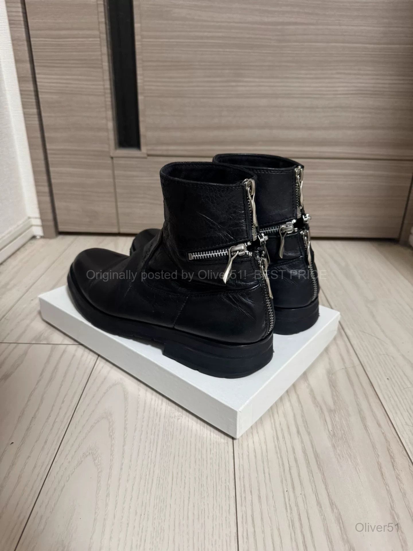 14th Addiction 14th Addiction Distressed Cross Zip Ankle BFAGBB264 Size US 8 / EU 41 - 1 Thumbnail