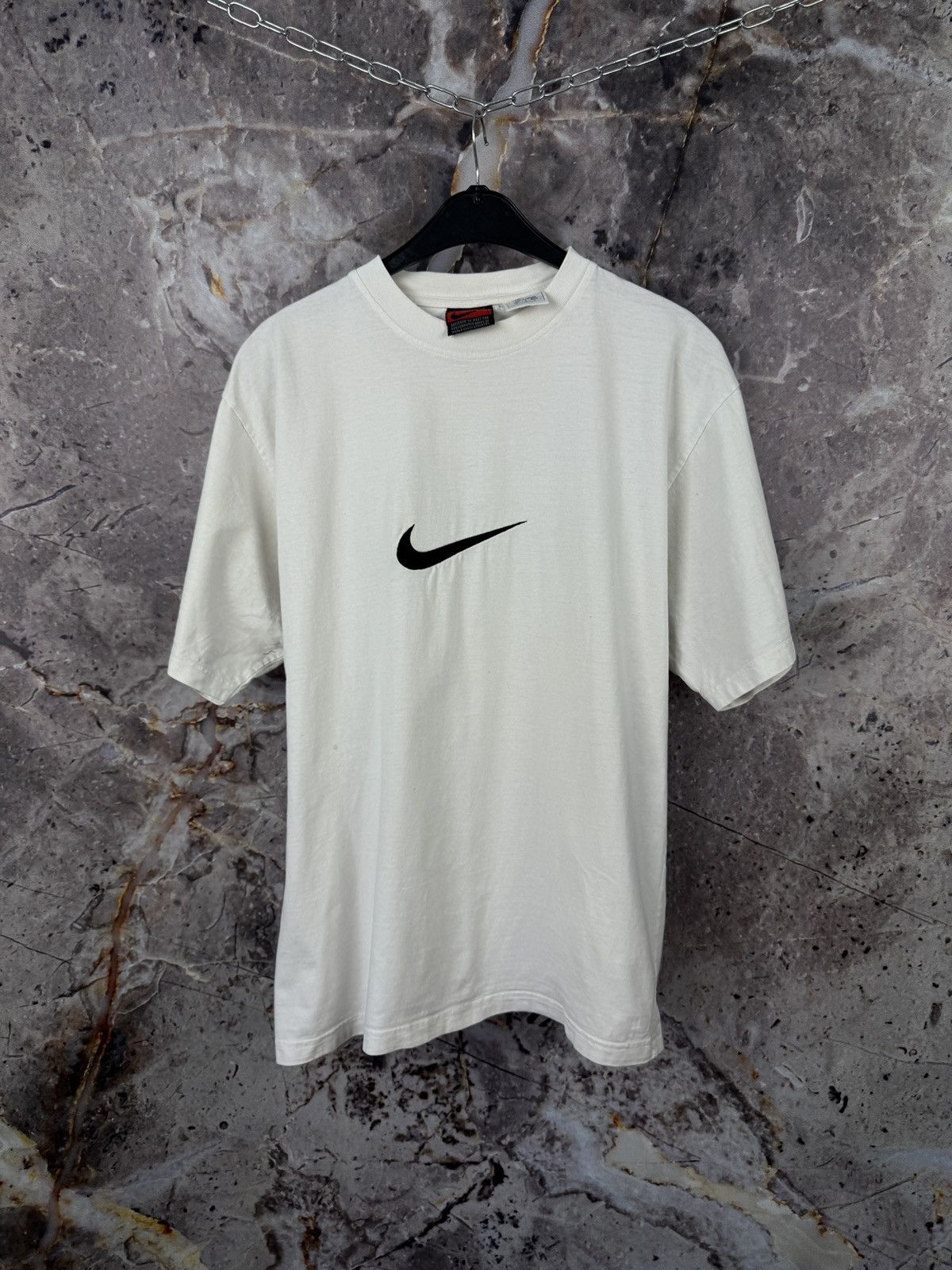 Adidas Men’s Nike Big Logo Swoosh T-Shirt Vintage Size Large Size US L / EU 52-54 / 3 - 1 Thumbnail