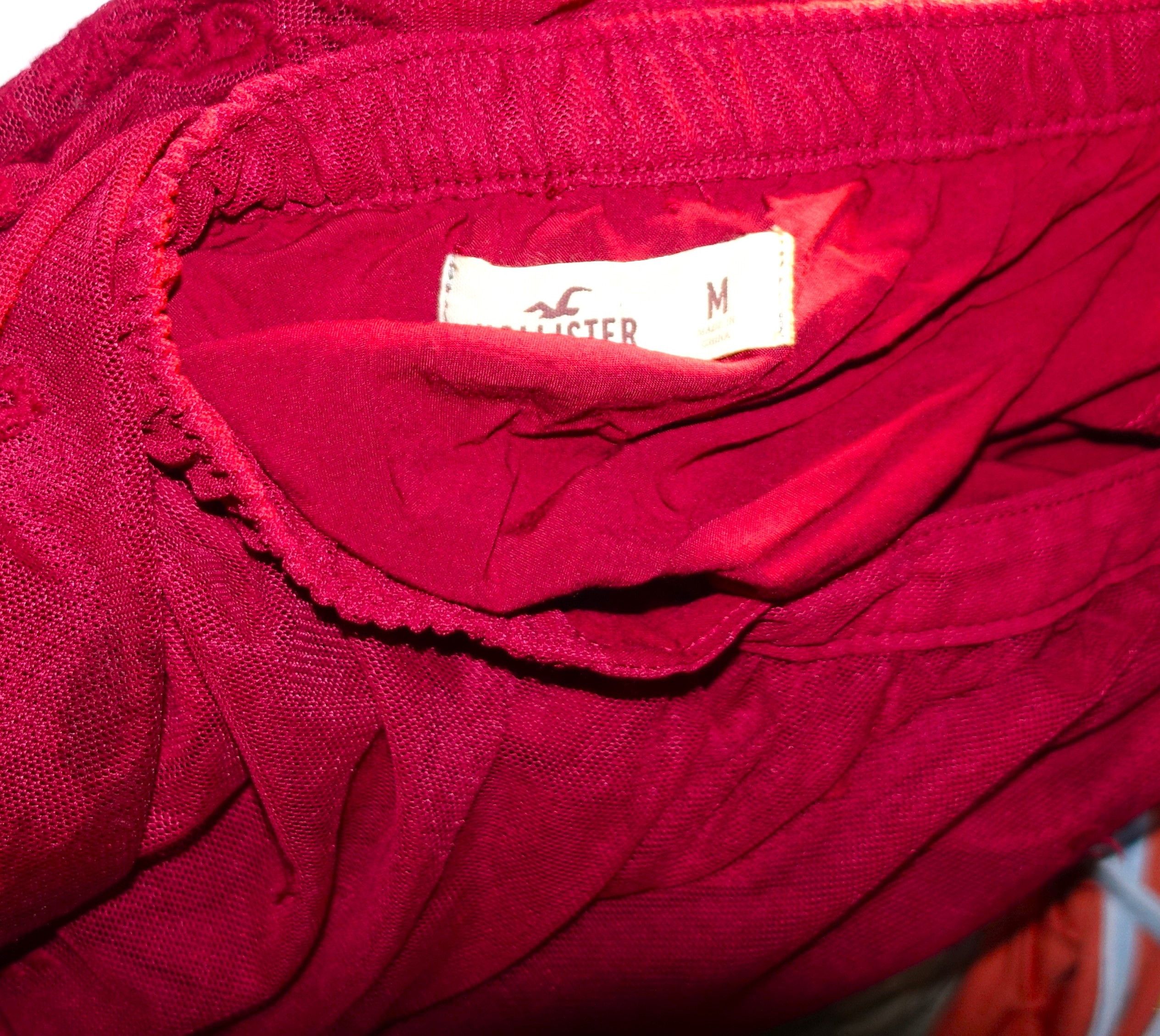 Hollister Hollister Red Embroidered Lace Skirt M Size 27" / US 4 / IT 40 - 6 Thumbnail