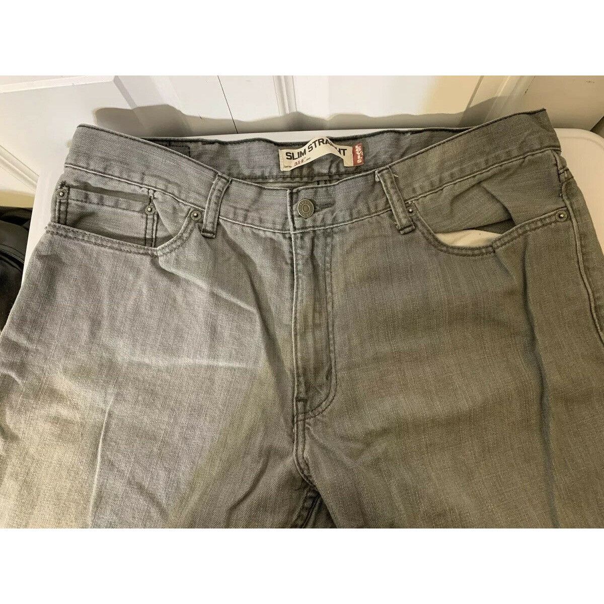 Levi's Levis Perfectly Faded Gray Denim 514 Jeans Slim Straight Leg Size US 38 / EU 54 - 4 Thumbnail