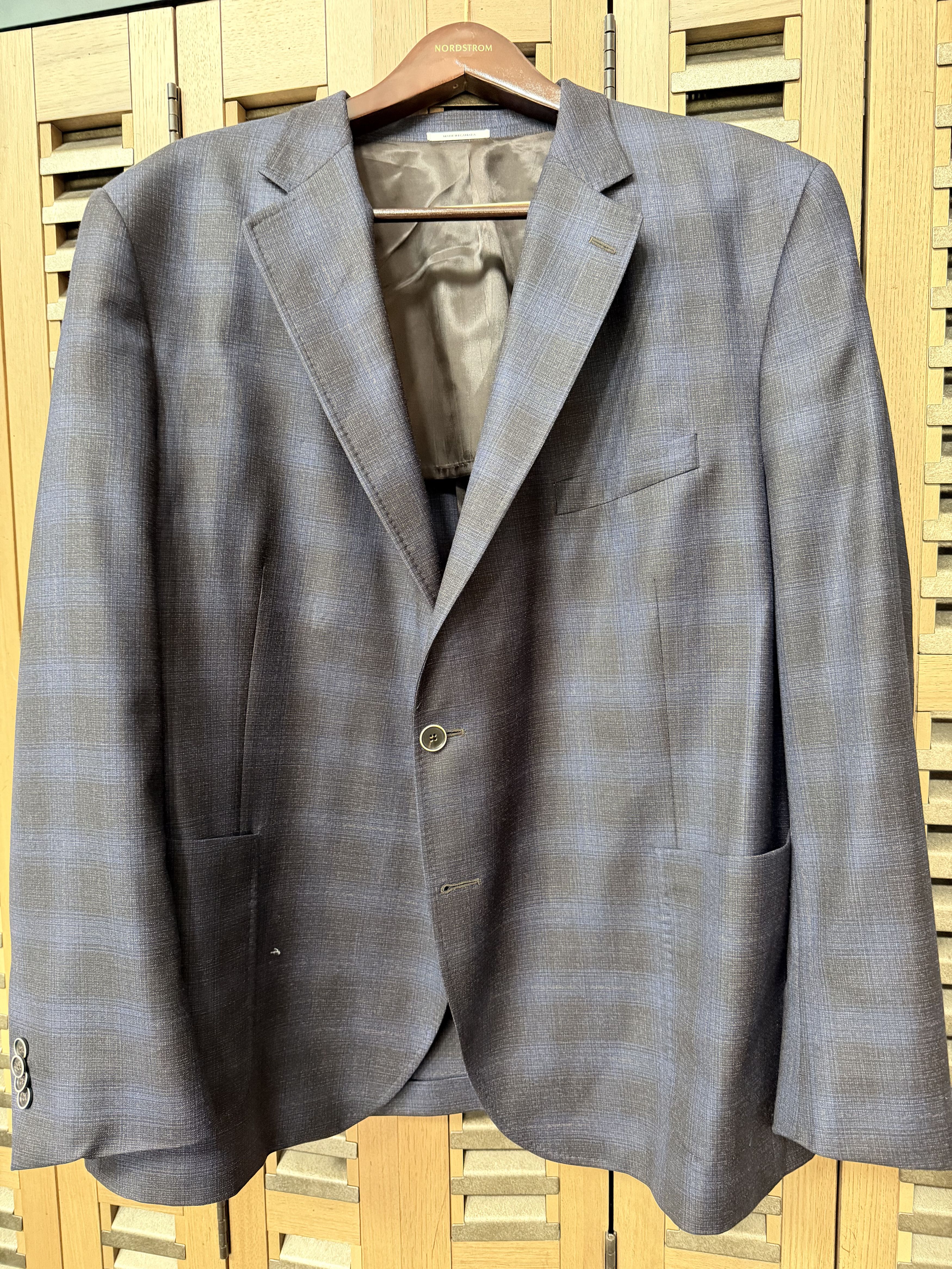 Peter Millar Hyperlight Melange Plaid Wool Sport Coat