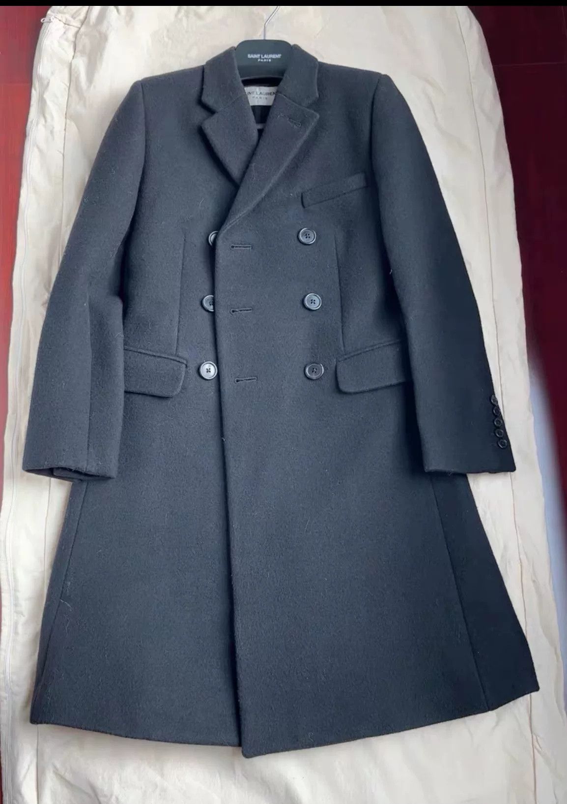 Saint Laurent Paris SAINT LAURENT Black Wool Slim Coat Size 36 Size US M / EU 48-50 / 2 - 1 Thumbnail