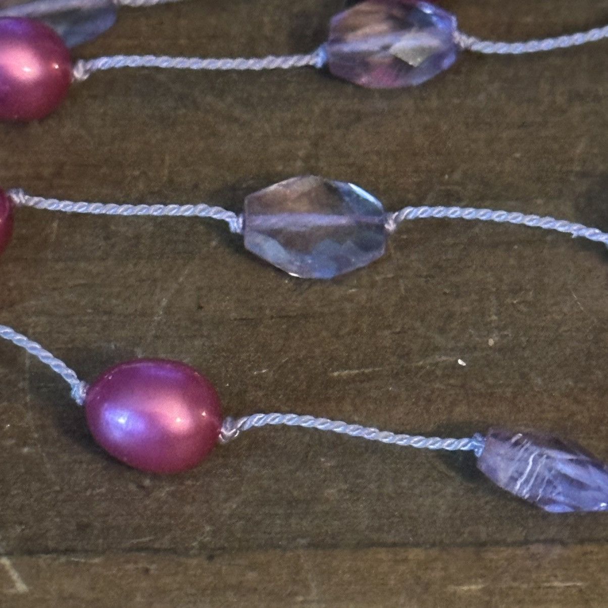 Other Pink pearl and clear crystal floating bead necklace Size ONE SIZE - 4 Thumbnail