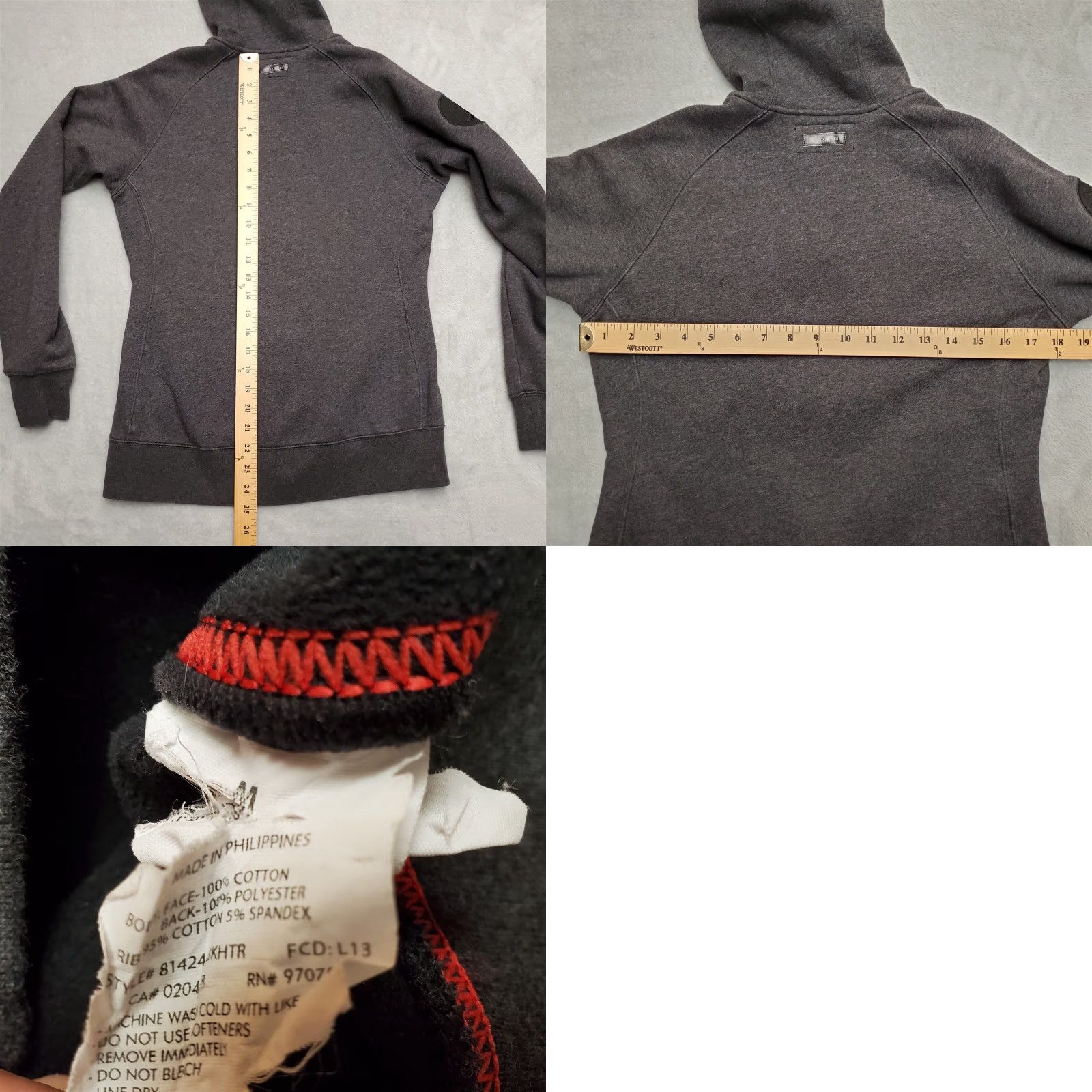 Saucony Saucony Hoodie Womens Gray M Full Zip Hooded Bike Athletic Casual Shirt Size M / US 6-8 / IT 42-44 - 9 Thumbnail