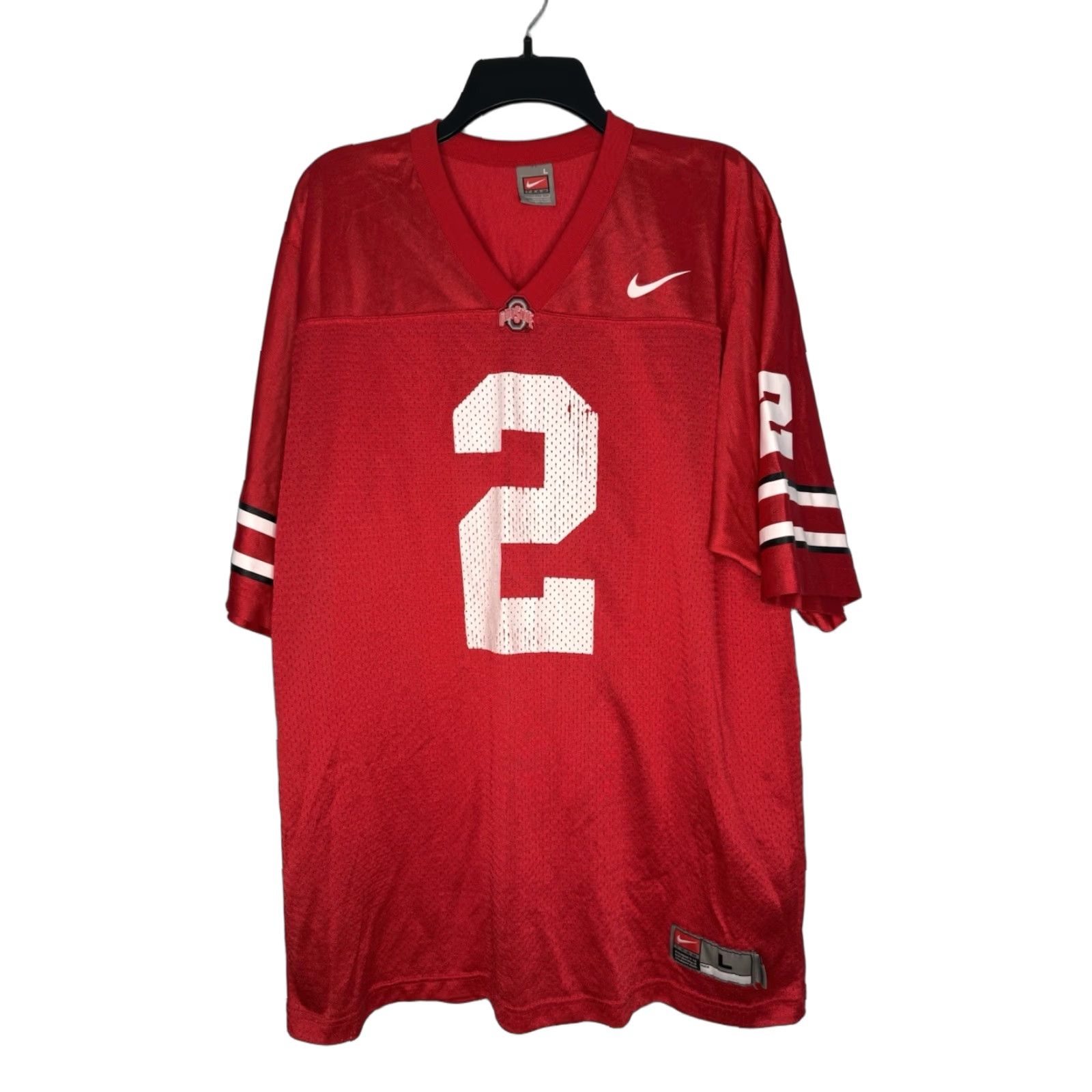 Nike VINTAGE Nike Ohio State Football Jersey Shirt Mens Large Red OSU Buckeyes Jersey Football Size US L / EU 52-54 / 3 - 1 Thumbnail