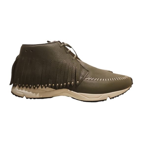 Buscemi Green Leather Fringe High Top Sneakers Size US 12 / EU 45 - 5 Thumbnail