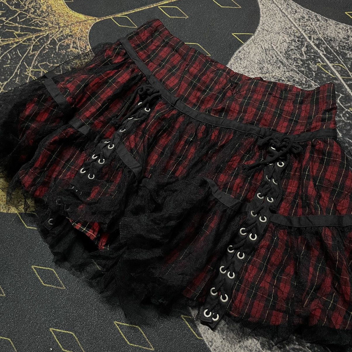 Japanese Brand × Seditionaries 🔥FYEEEE🔥🔥- Y2k ALGONQUINS Red Tartan Laces Up StreetPunk Size 29" - 2 Thumbnail