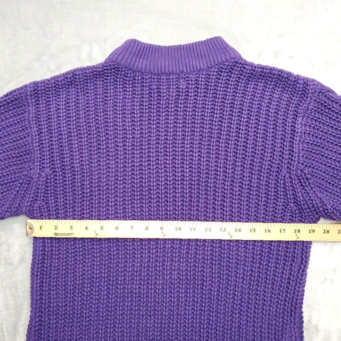 Etro VINTAGE Cableknit Sweater Women S Purple 90s Y2K Retro Fisherman Pullover Crew Neck Long Sleeve Knit Solid Acrylic Regular Size S / US 4 / IT 40 - 6 Thumbnail