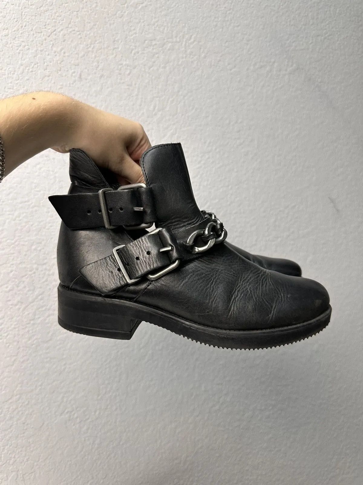 A.S.98 Leather Vintage Boots Avant-Garde Style BROGUE Size US 9 / IT 39 - 1 Thumbnail