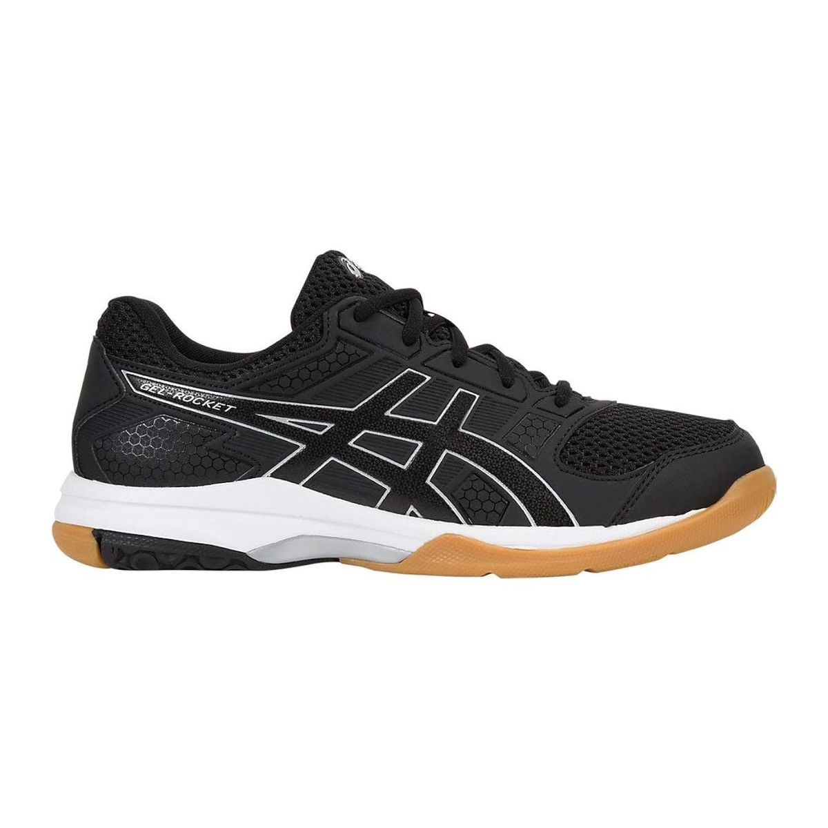 Asics ASICS Womens Black White Gel-Rocket 8 B756Y Sport Shoes Size US 9 / IT 39 - 1 Thumbnail