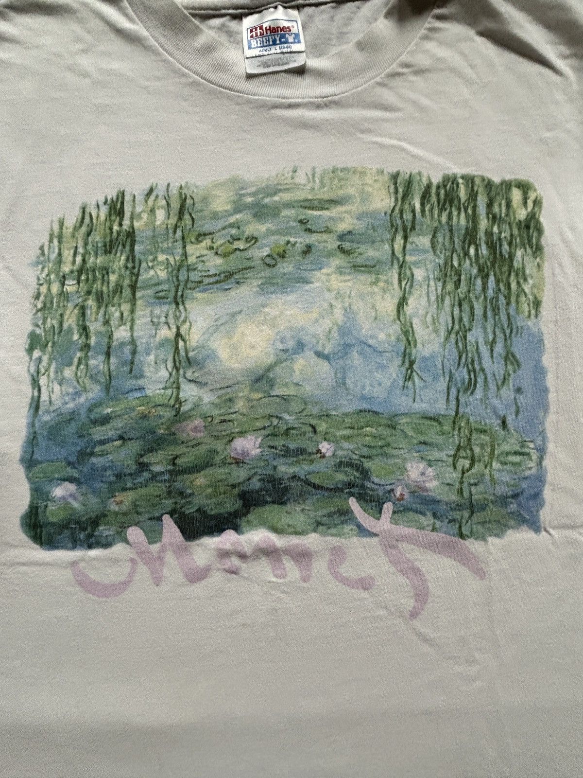 Vintage Vintage 90s Monet Water Lillies Graphic Tee Size US L / EU 52-54 / 3 - 2 Thumbnail