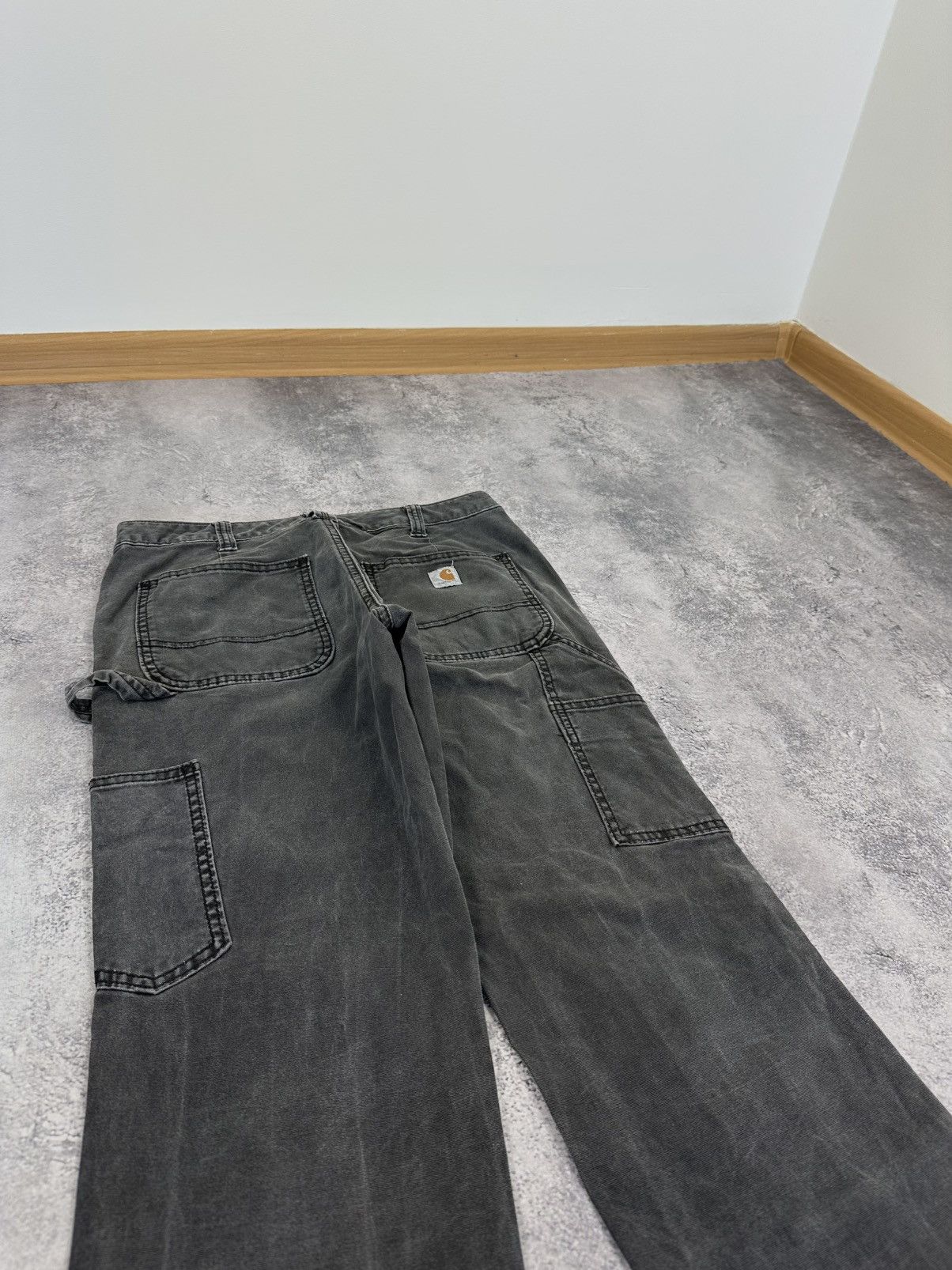 Carhartt Vintage Carhartt Double Knee USA Faded Black Carpenter Pants Size US 30 / EU 46 - 10 Thumbnail