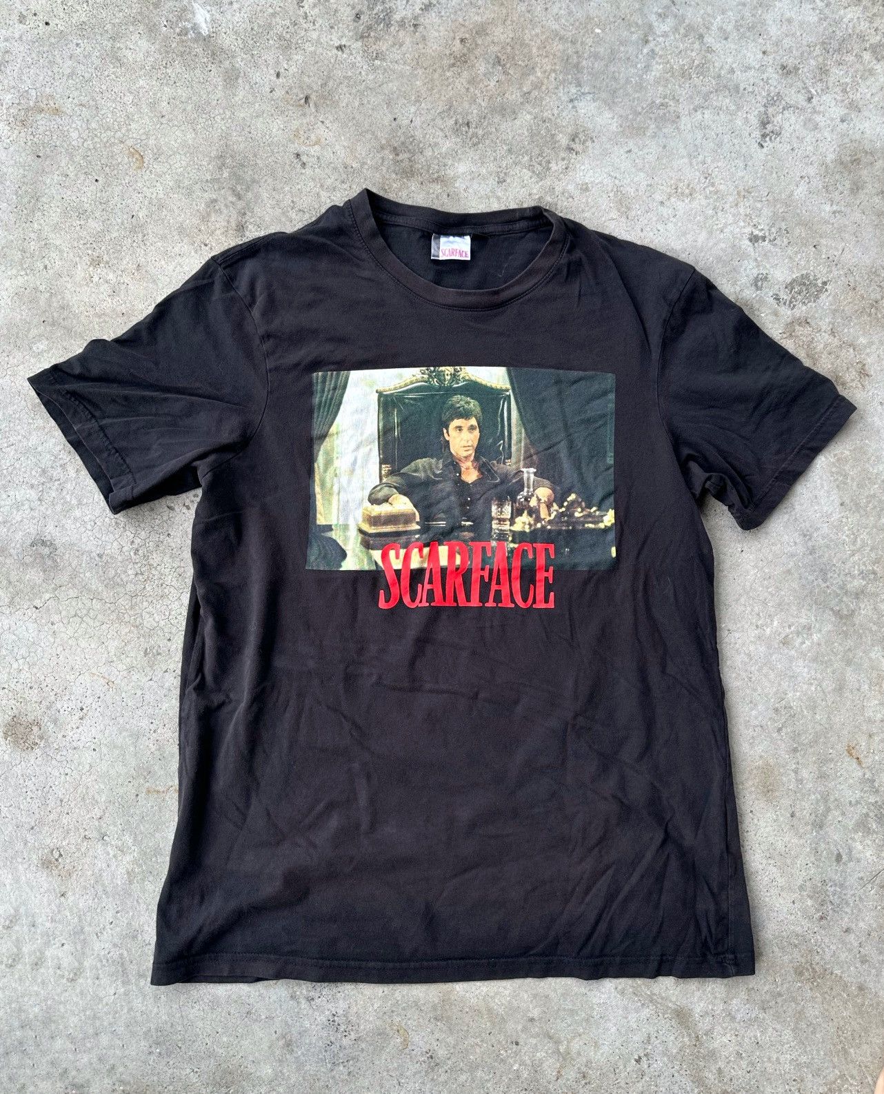T-SHIRT HOMME SCARFACE Film Tony Montana Le Méchant En Costume Rayé Al