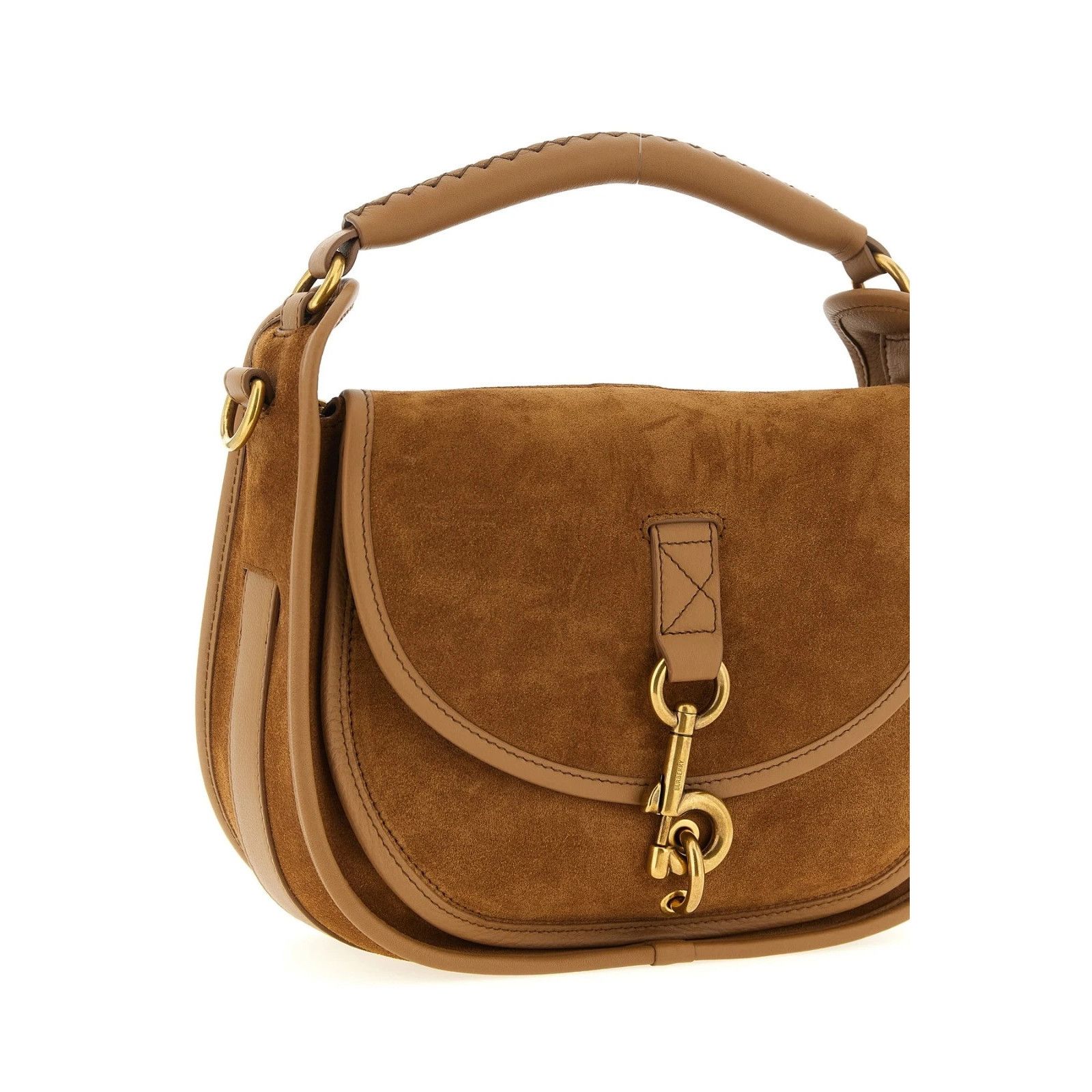 Burberry BURBERRY B Clip Beige Suede Messenger Bag New Size ONE SIZE - 3 Thumbnail