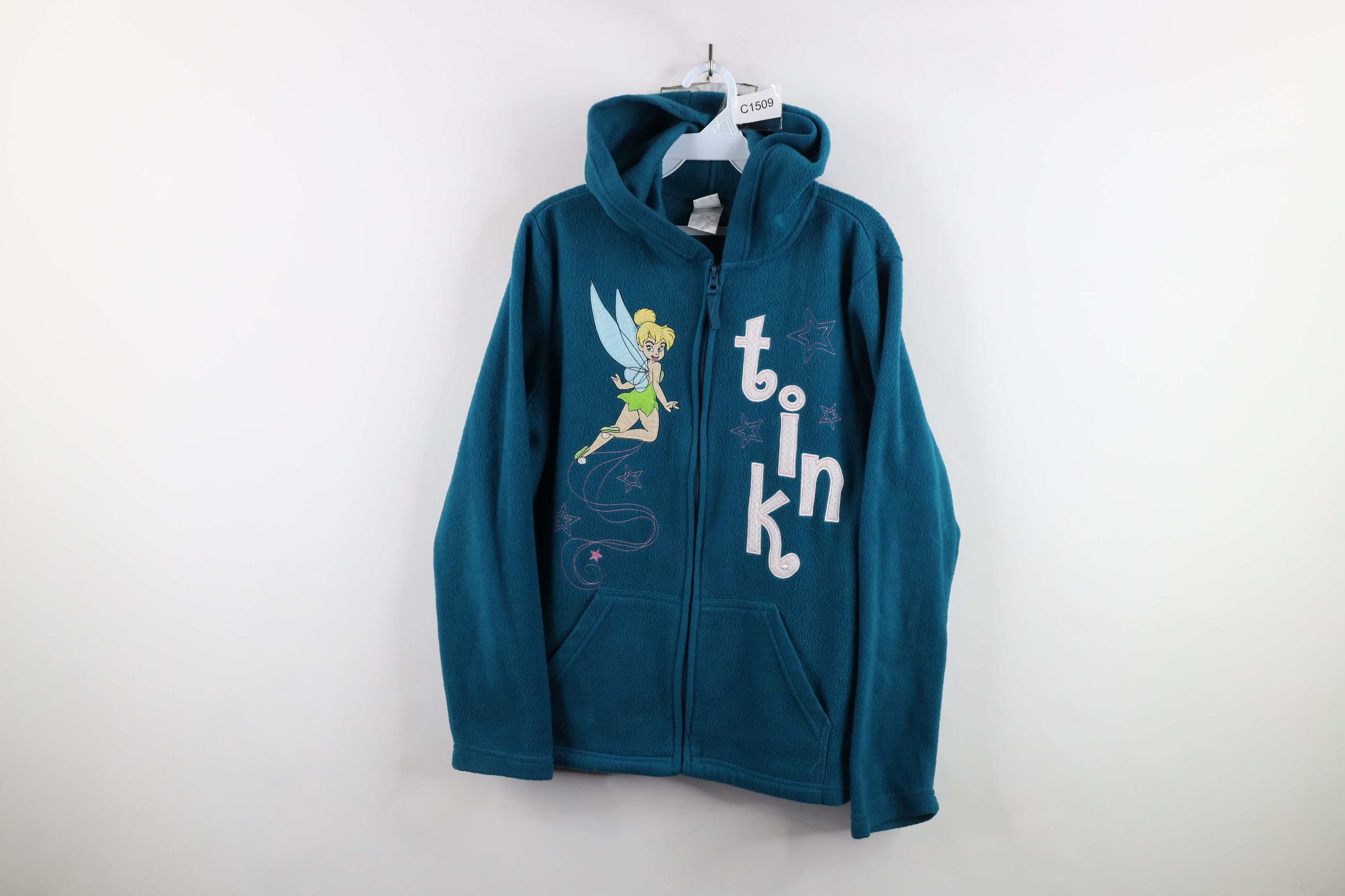 Disney × Vintage Vintage Disney Peter Pan Tinker Bell Full Zip Fleece Hoodie Size L / US 10 / IT 46 - 1 Thumbnail