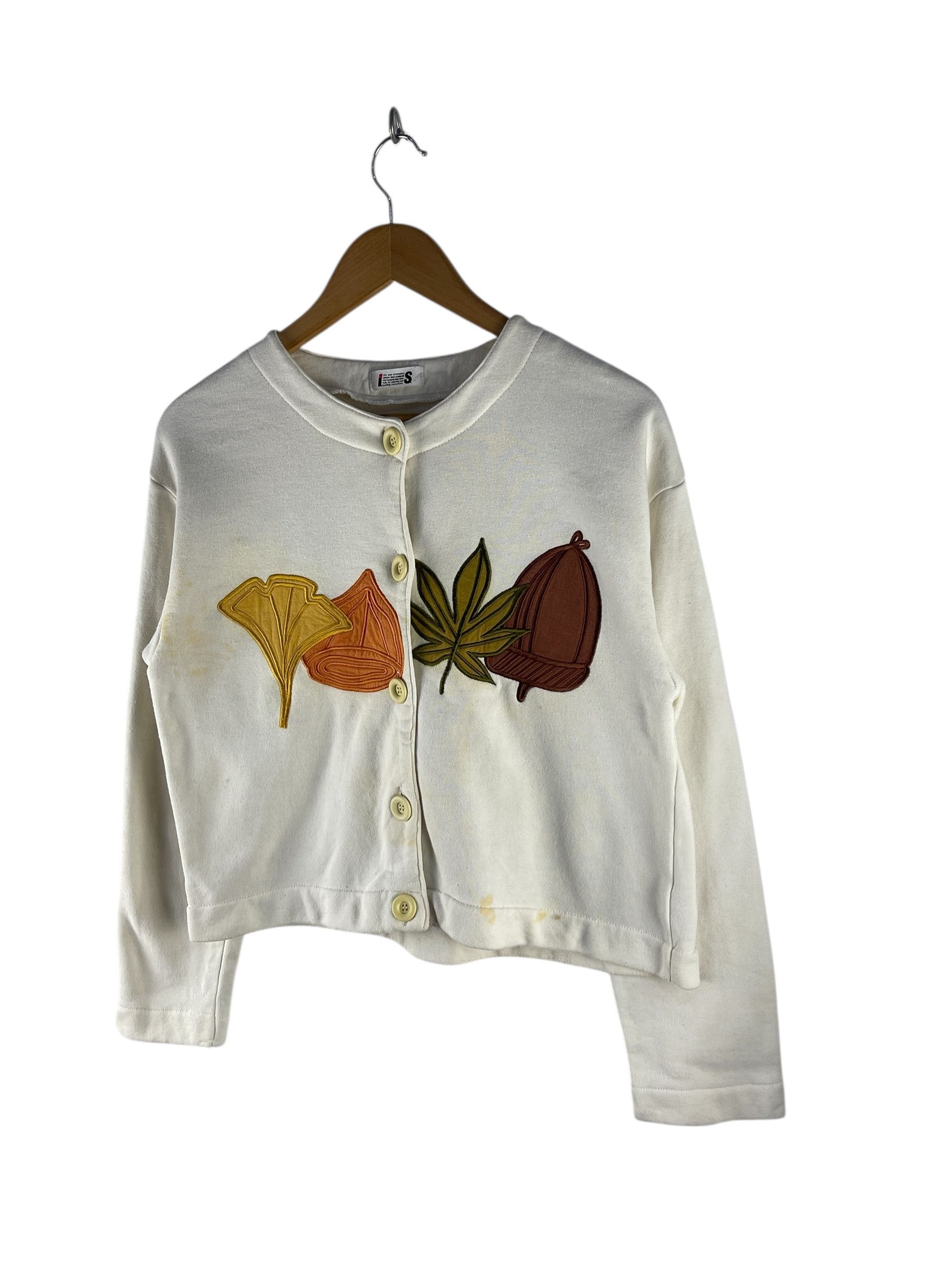 Issey Miyake Issey Miyake Leaf and Acorn Knitted Cardigan Size S / US 4 / IT 40 - 5 Thumbnail