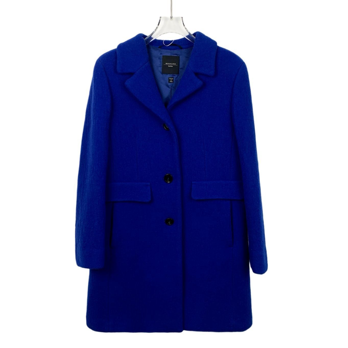 Weekend Max Mara Max Mara Weekend Womens Blue Wool Blend Coat Size 36 Made In Size XS / US 0-2 / IT 36-38 - 1 Thumbnail