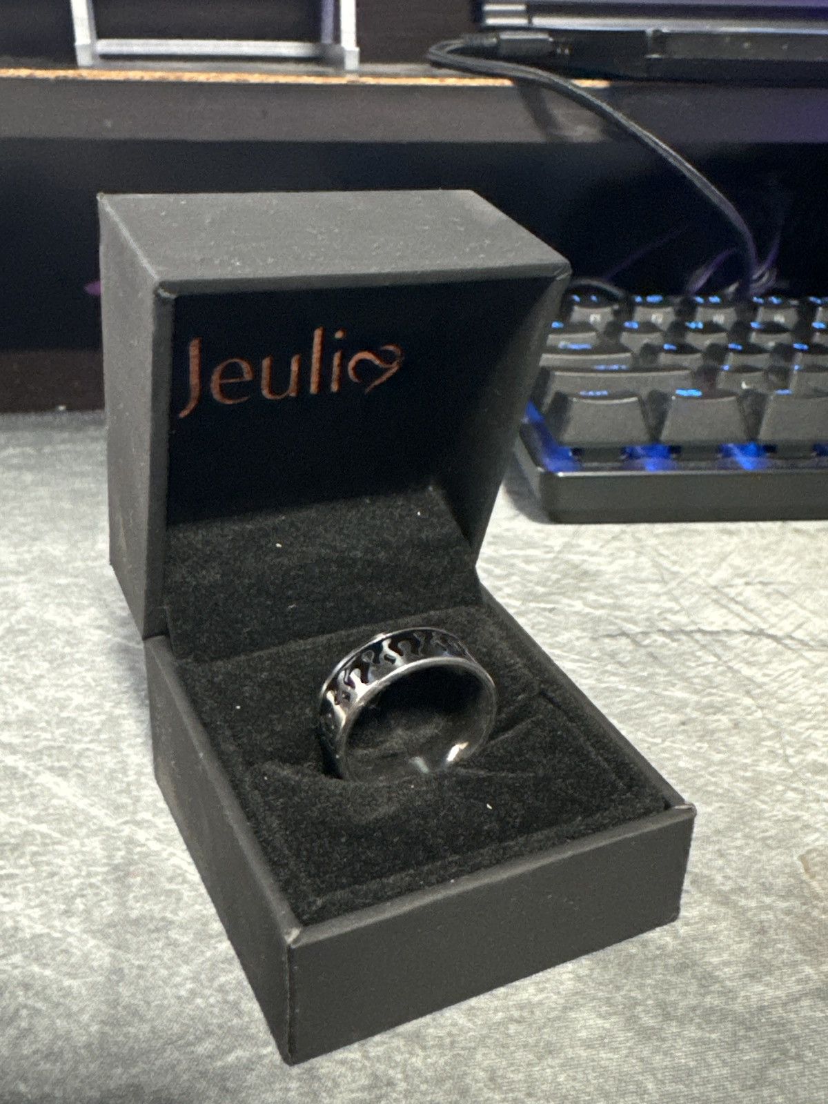 Jewelry × Vintage Sterling steel silver fire ring Size ONE SIZE - 1 Thumbnail